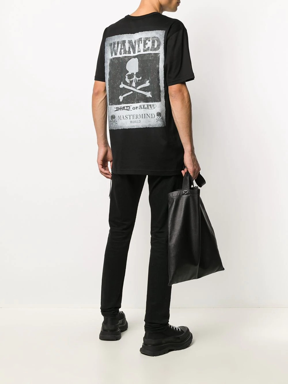 black graphic-print t-shirt - 2