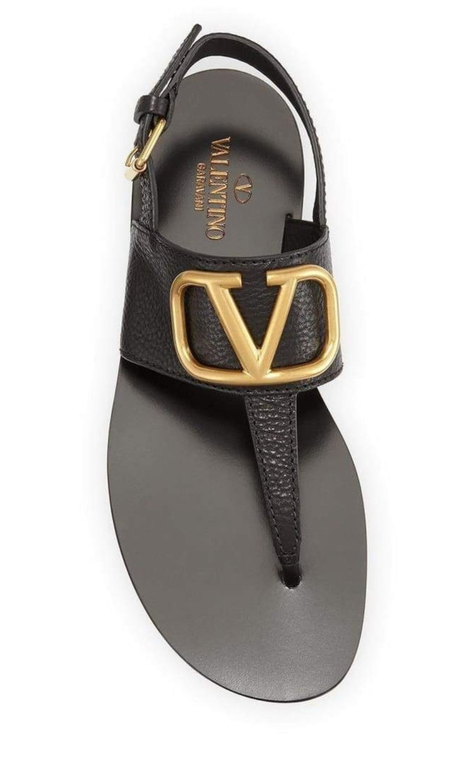 V-LOGO Leather Thong Sandal - 2