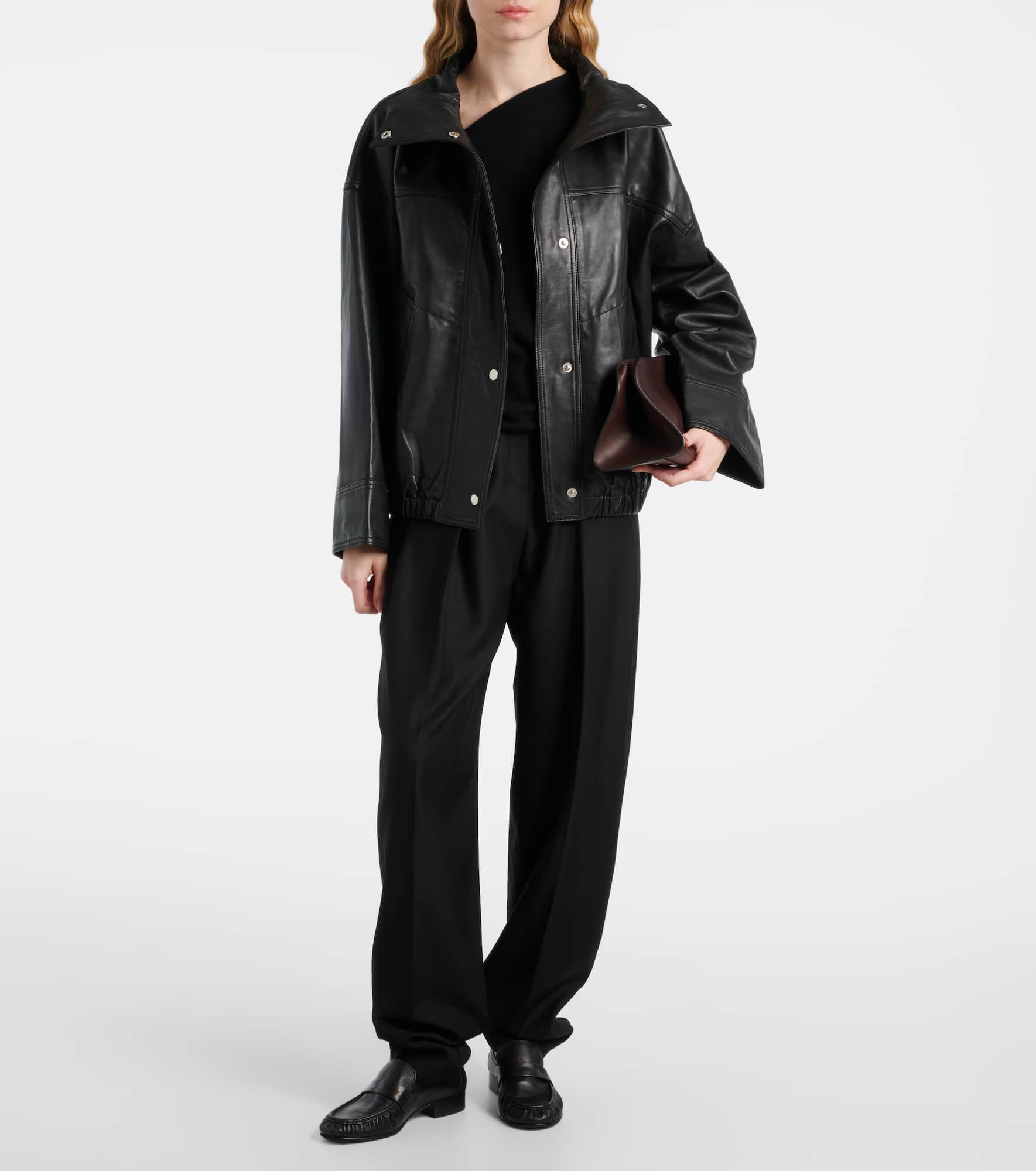 Leather bomber jacket - 2