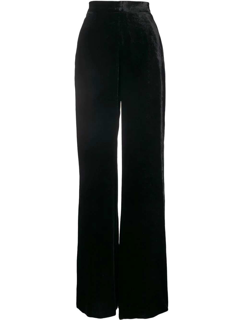 velvet wide-leg trousers - 1