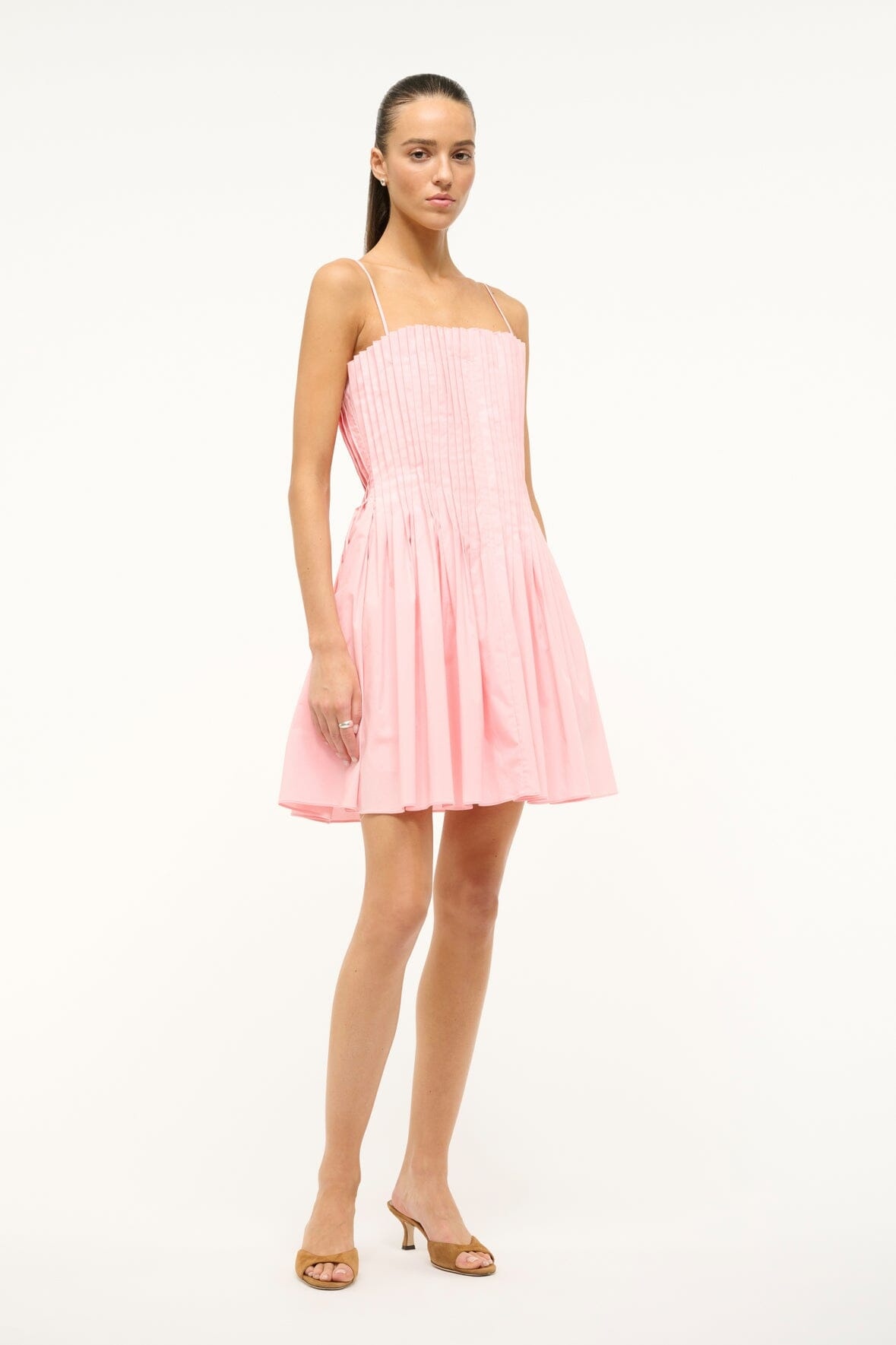 STAUD MINI BELLA DRESS PEARL PINK - 3