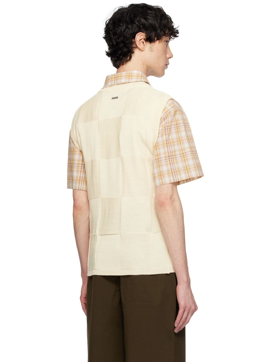 Off-White Damier Knit Vest - 3