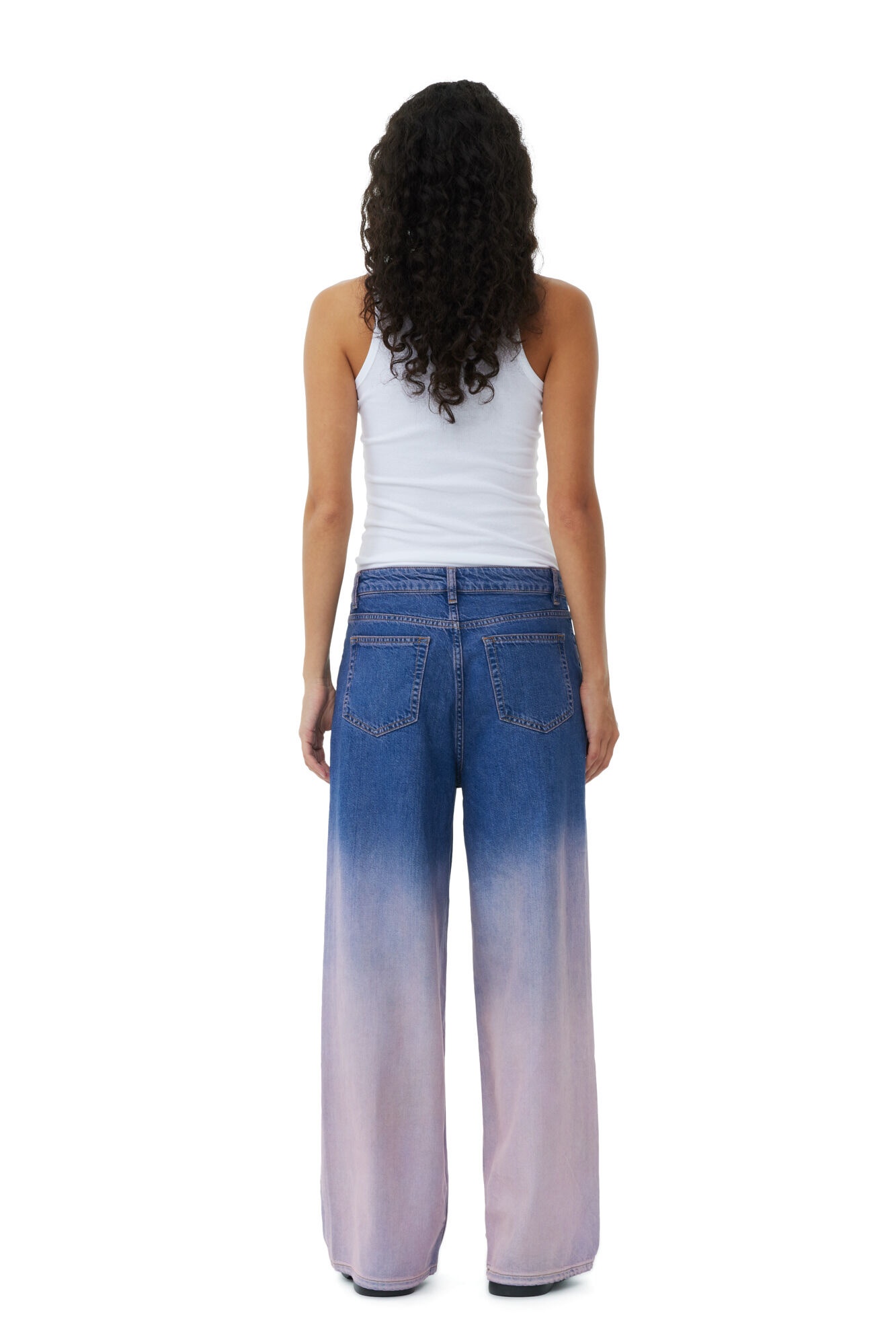 PURPLE BLEACH FUTURE DENIM WIDE JEANS - 6