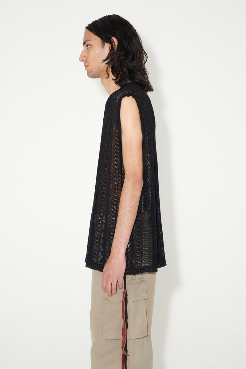 Box Sleeveless Black Cotton Crochet 4