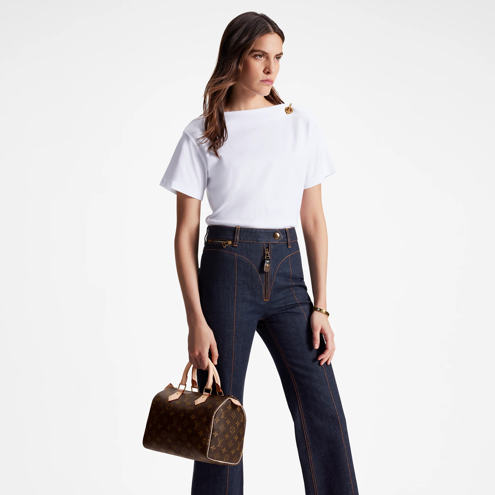 Indigo Blue Cropped Jeans - 5