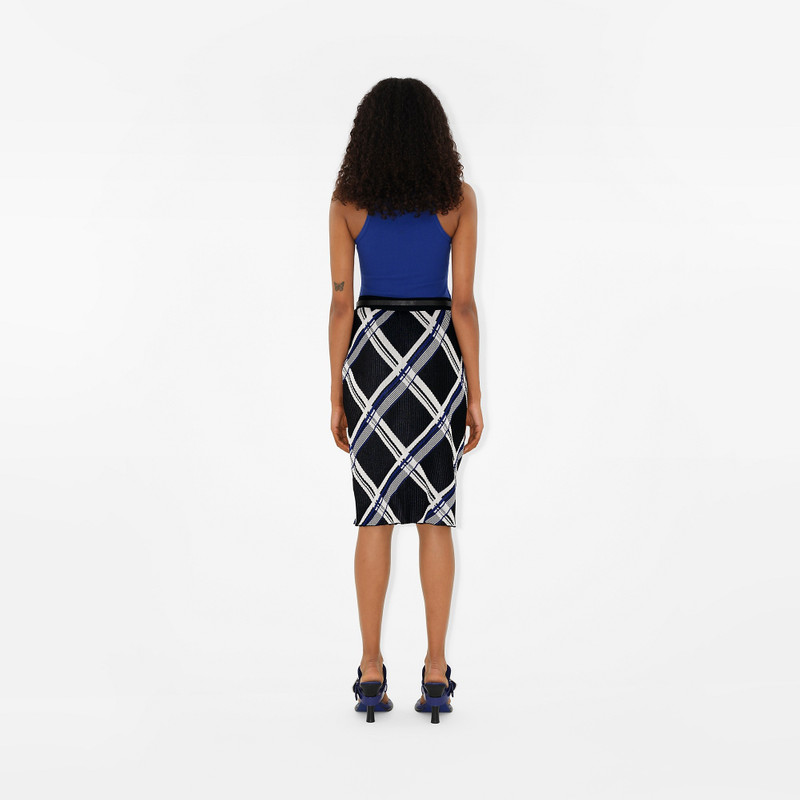 Check Silk Skirt 4