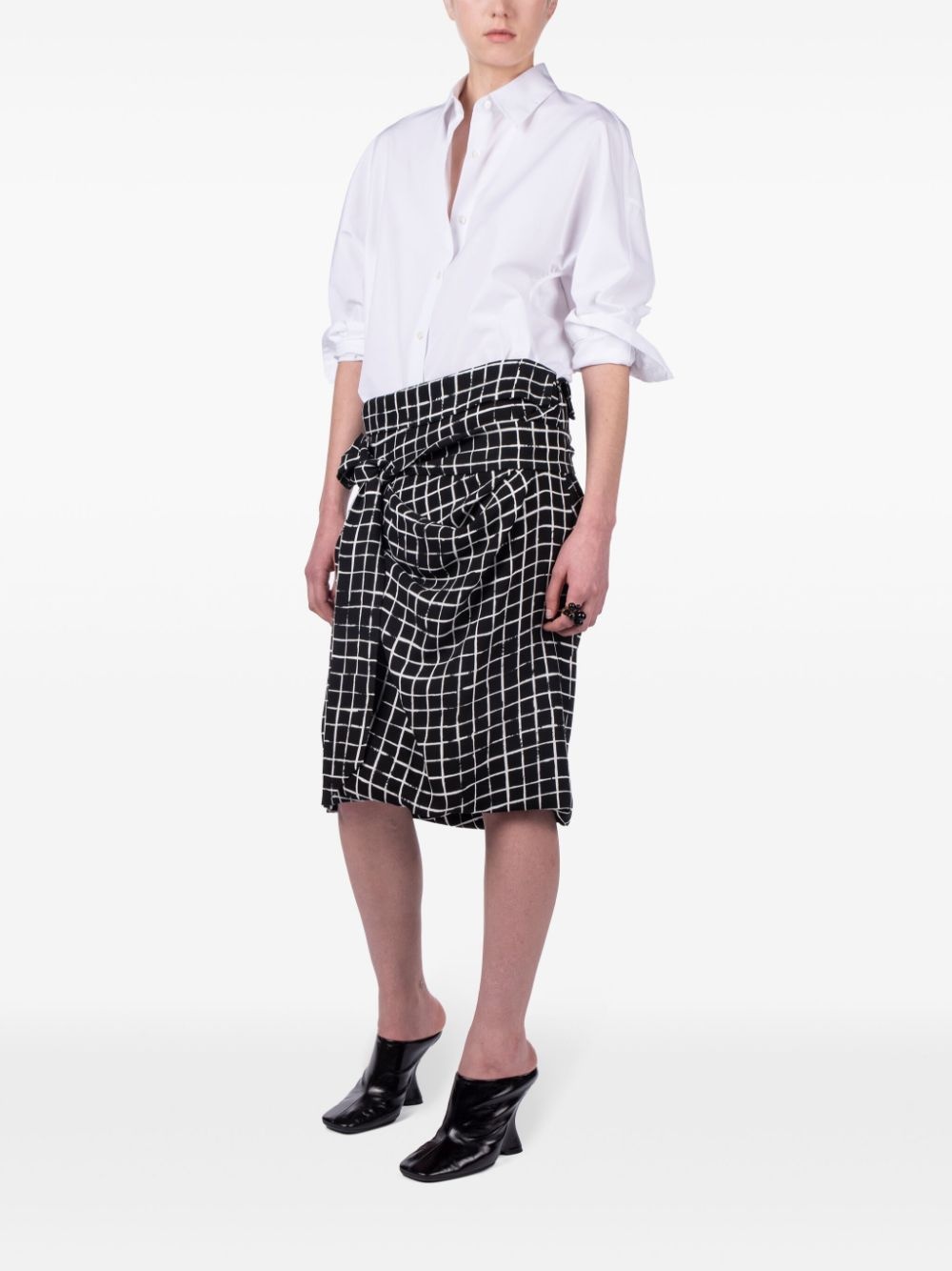 draped midi skirt - 2
