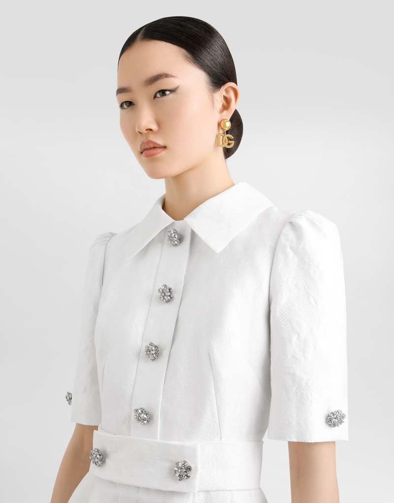 Floral jacquard dress 4