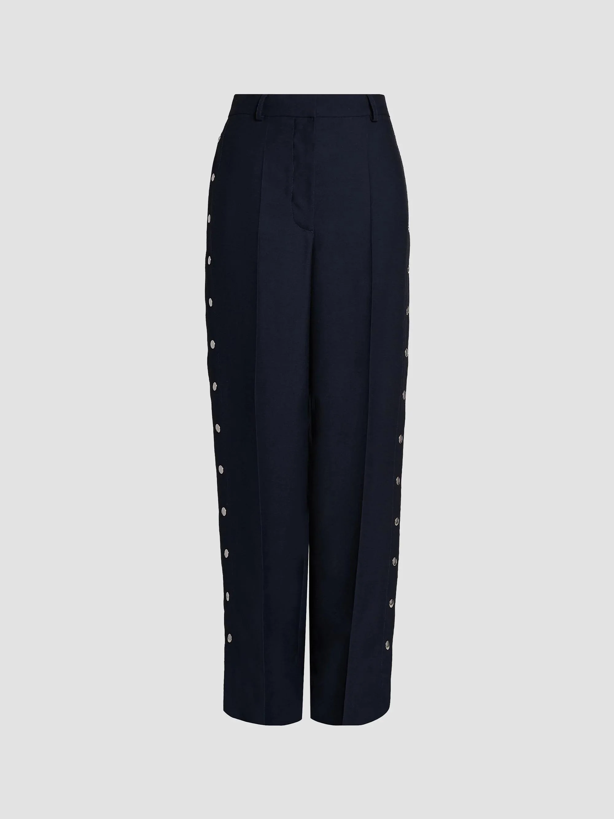 Women's Tailored Snapped Pants - Navy - 1
