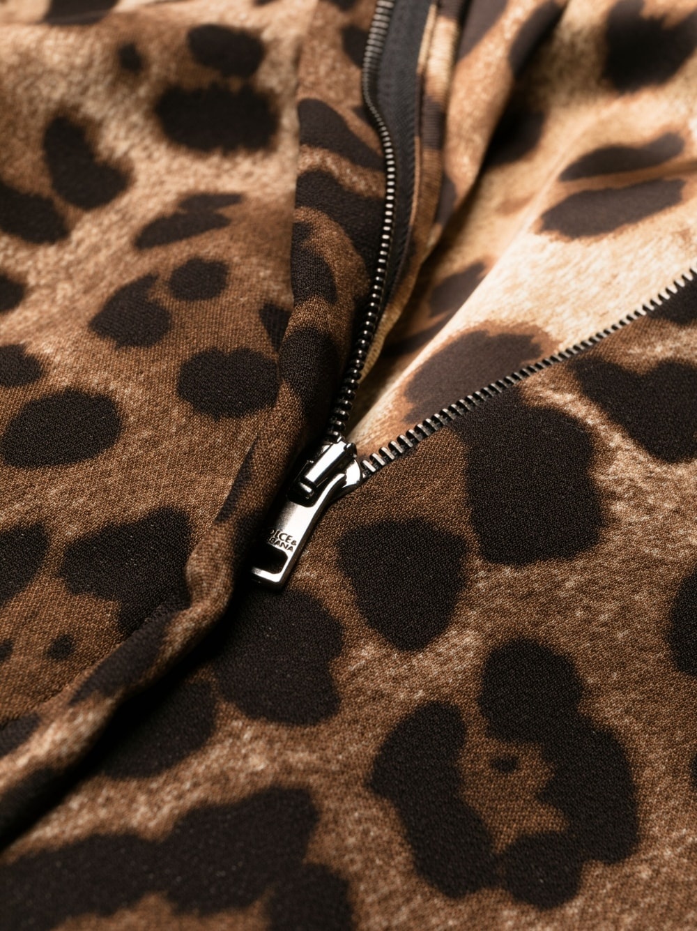 long-sleeve leopard-print dress - 5