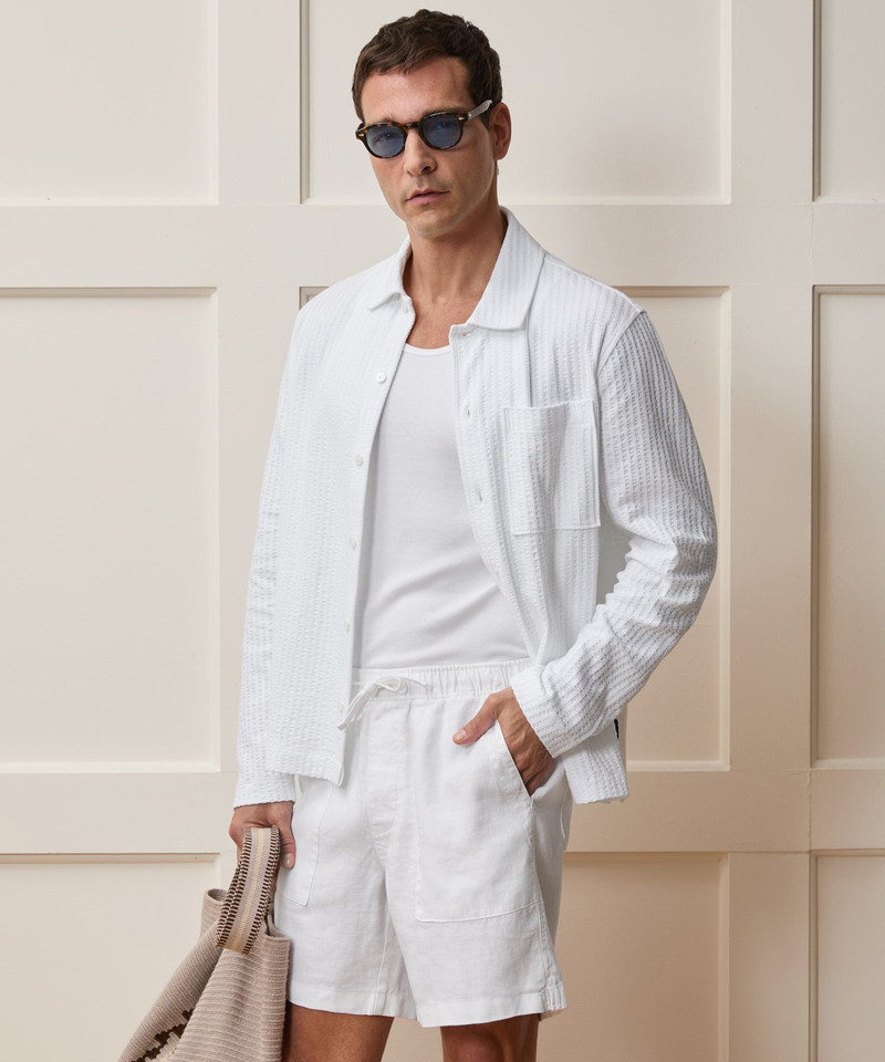 TODD SNYDER Knit Seersucker Shirt outlook