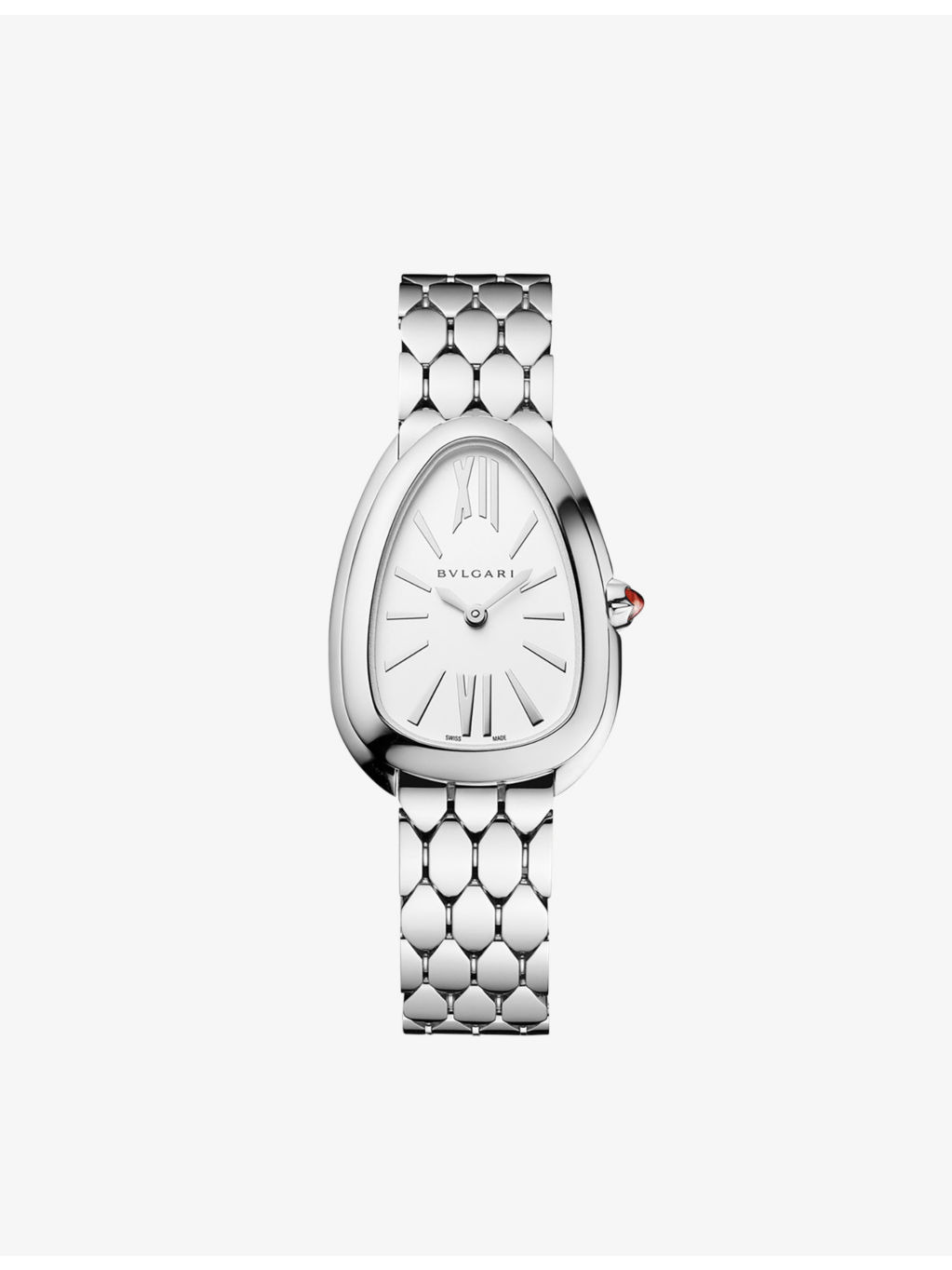 103141 Serpenti Tubogas stainless steel and opaline quartz  watch - 1
