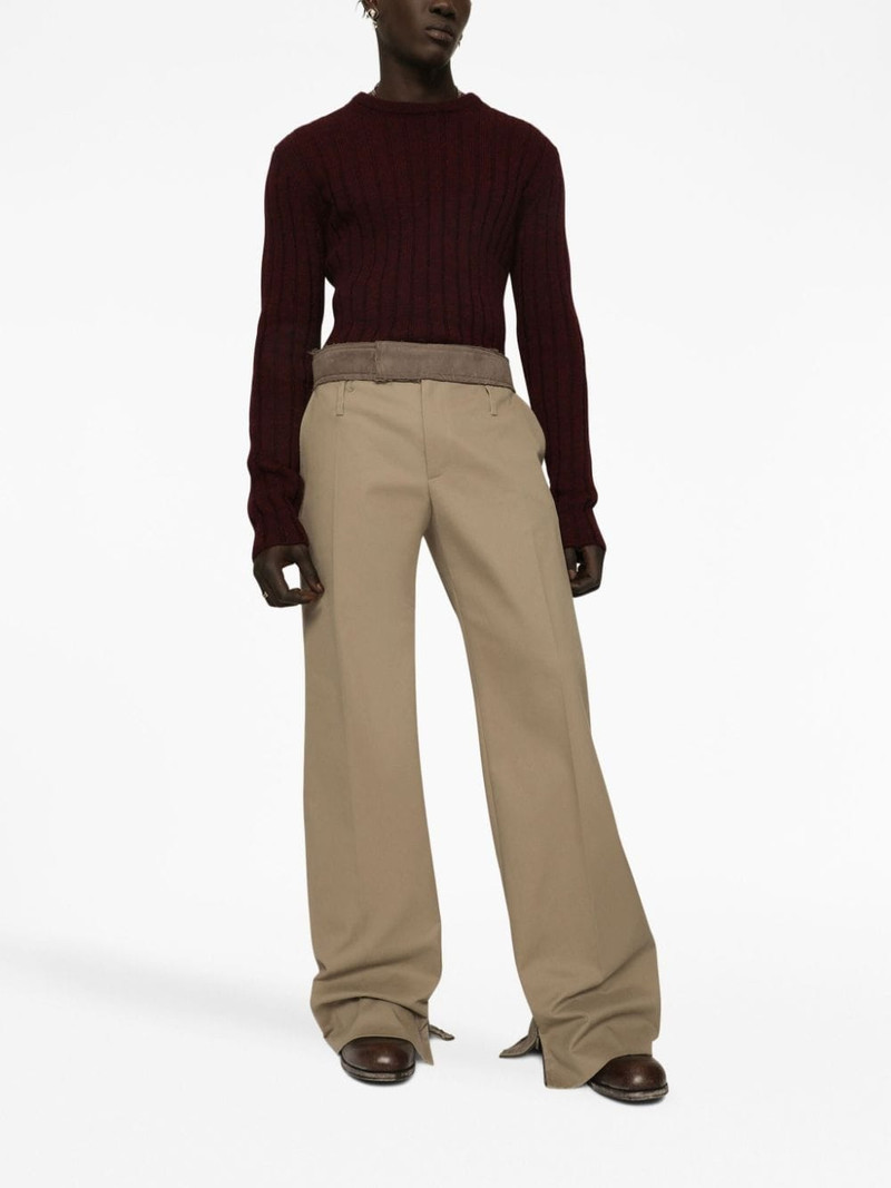 Dolce & Gabbana logo-patch ribbed jumper outlook