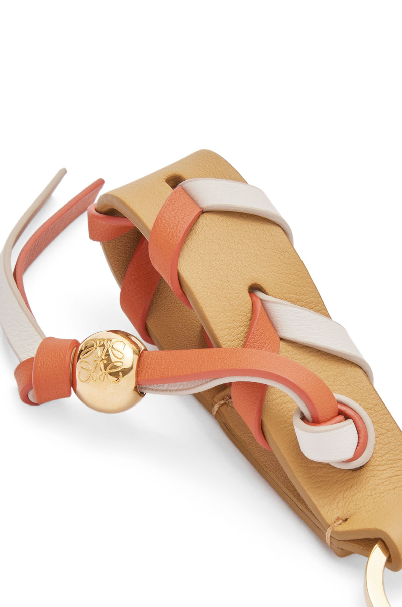 Braided keyring in classic calfskin 3