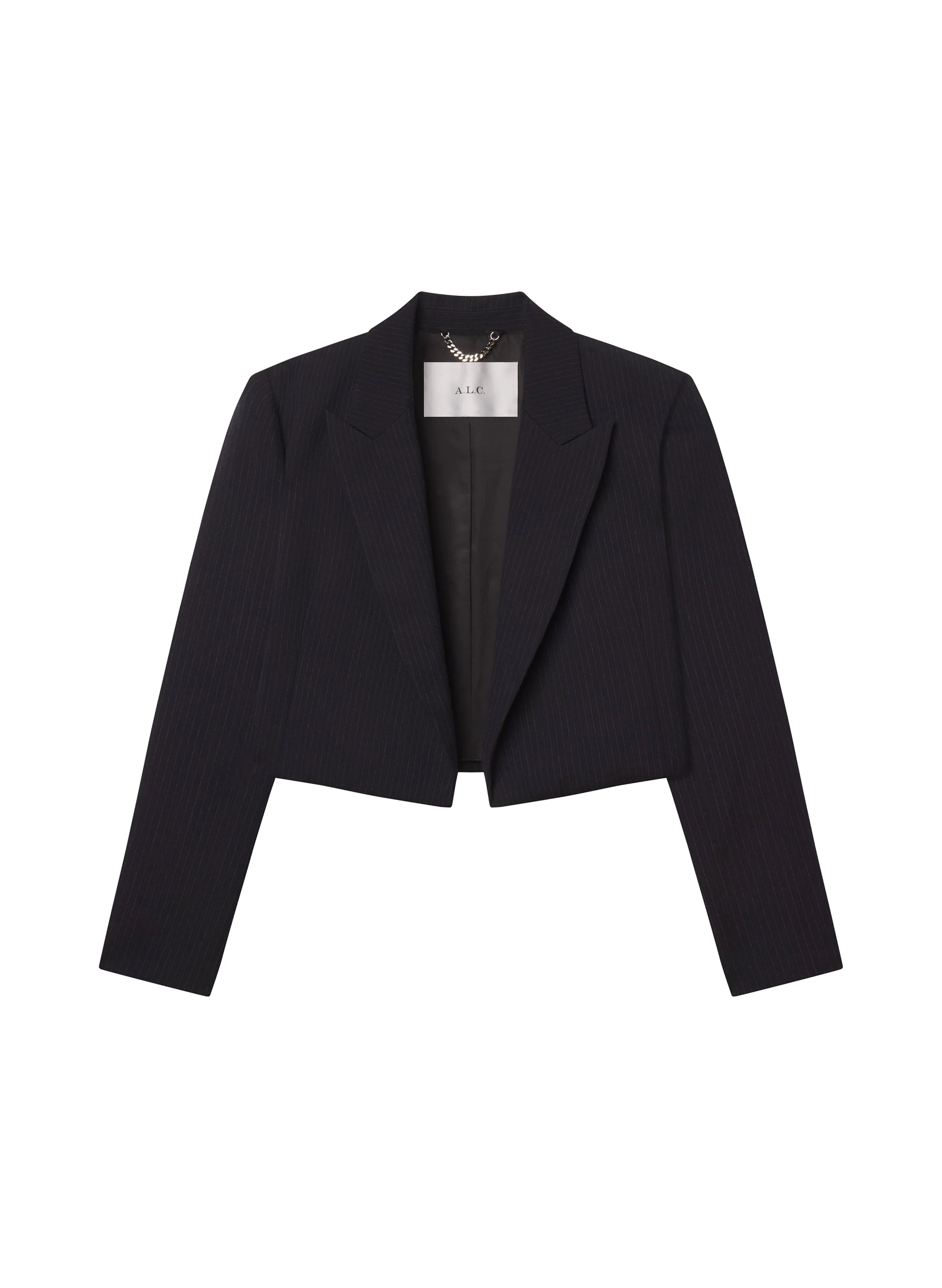 Cass Cropped Tailored Pinstripe Jacket - 1
