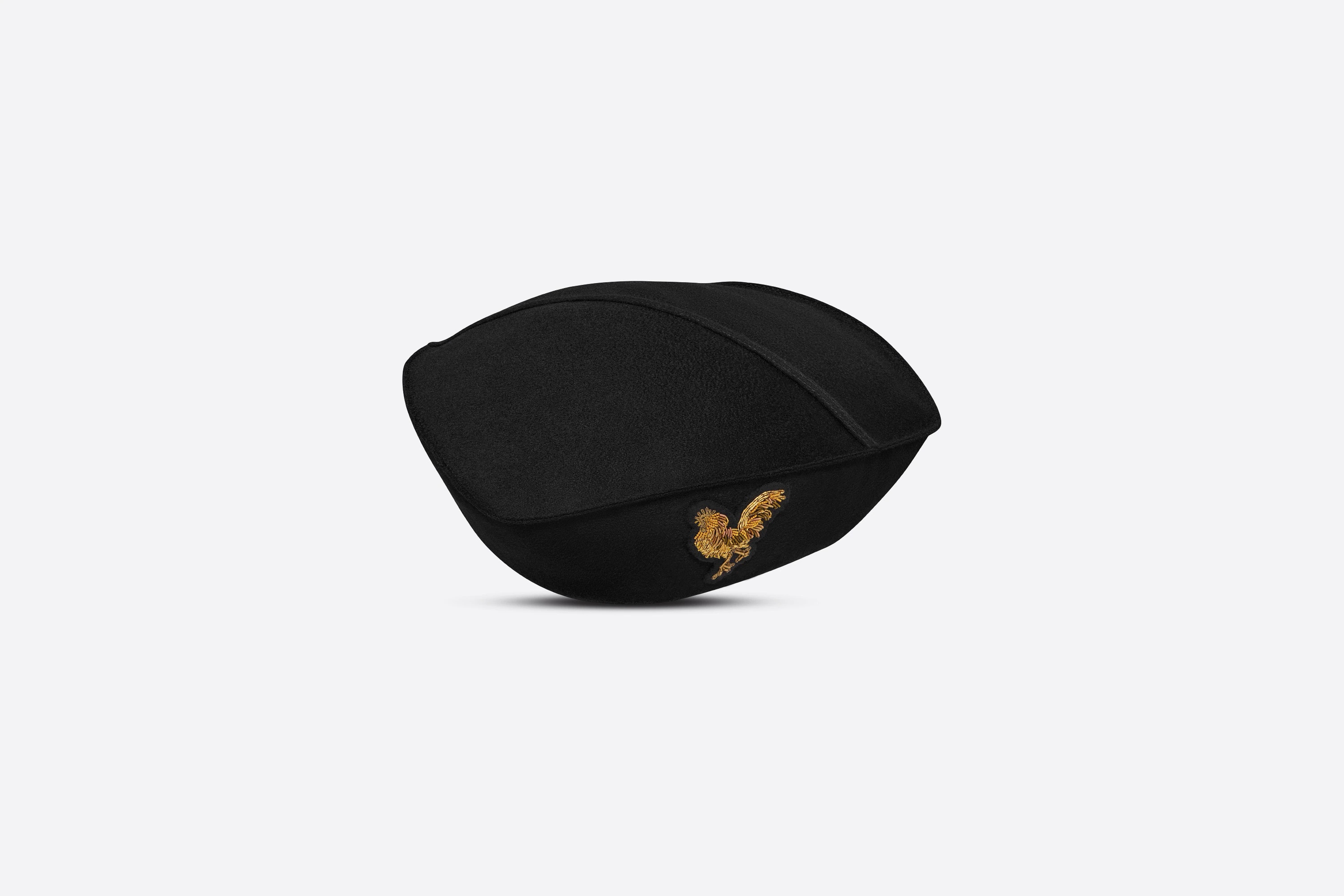 Deconstructed Beret with Embroidered Patch - 1