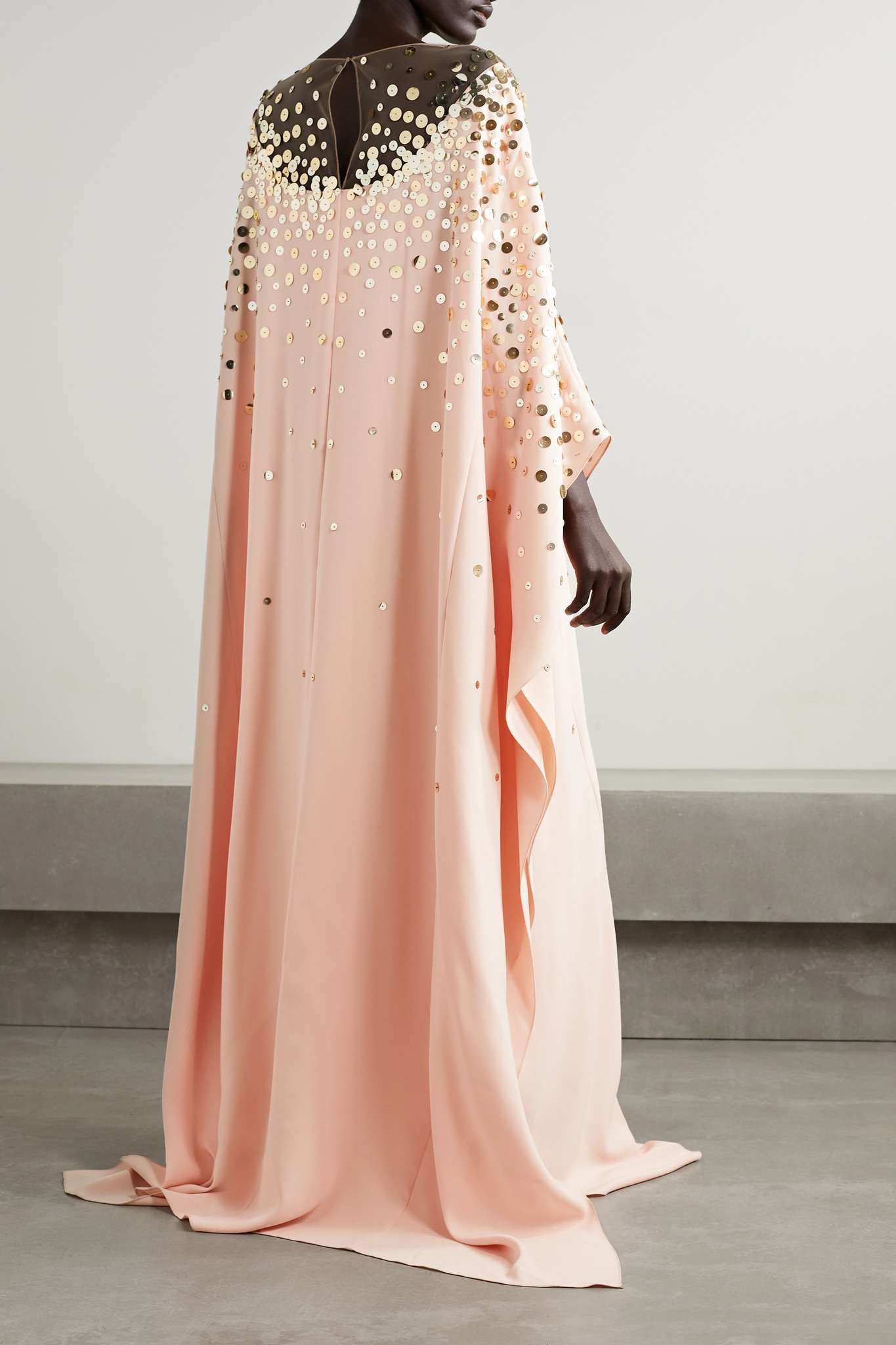 Sequin-embellished silk-blend gown - 4