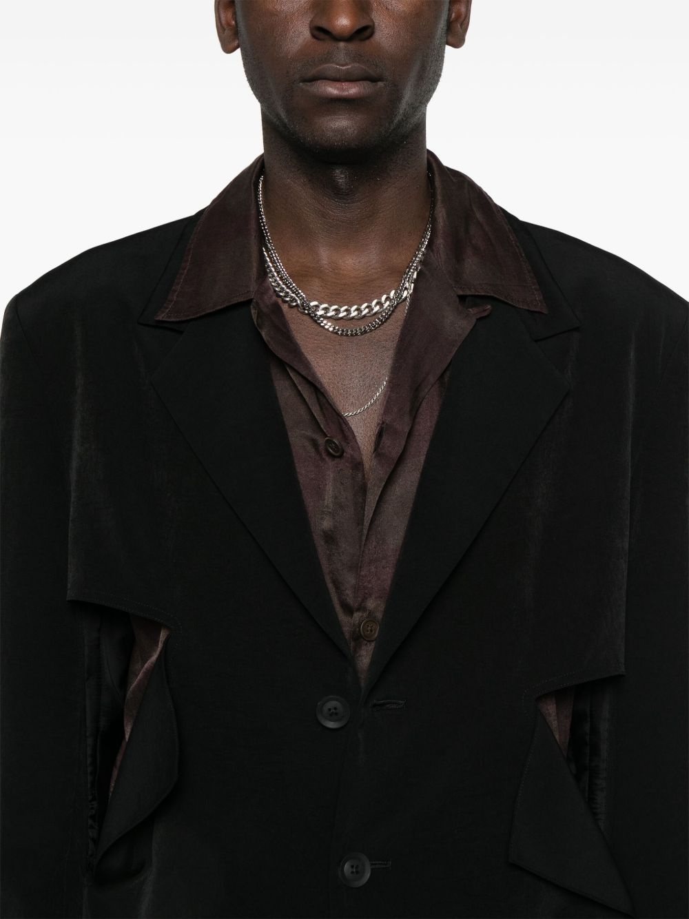cut-out blazer - 5