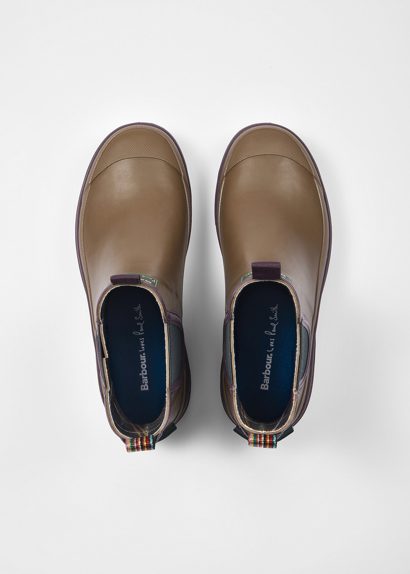 Paul Smith loves Barbour - Women's Tan Ankle Wellingtons 6