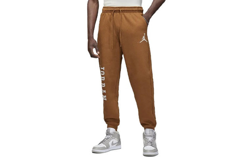 Jordan Air Jordan Essentials Holiday Fleece Sweatpants Asia Sizing 'Light British Tan' FD7468-281 outlook