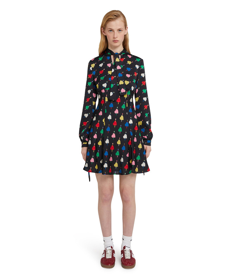 MSGM Dress with "Arrowed Heart Print" motif outlook