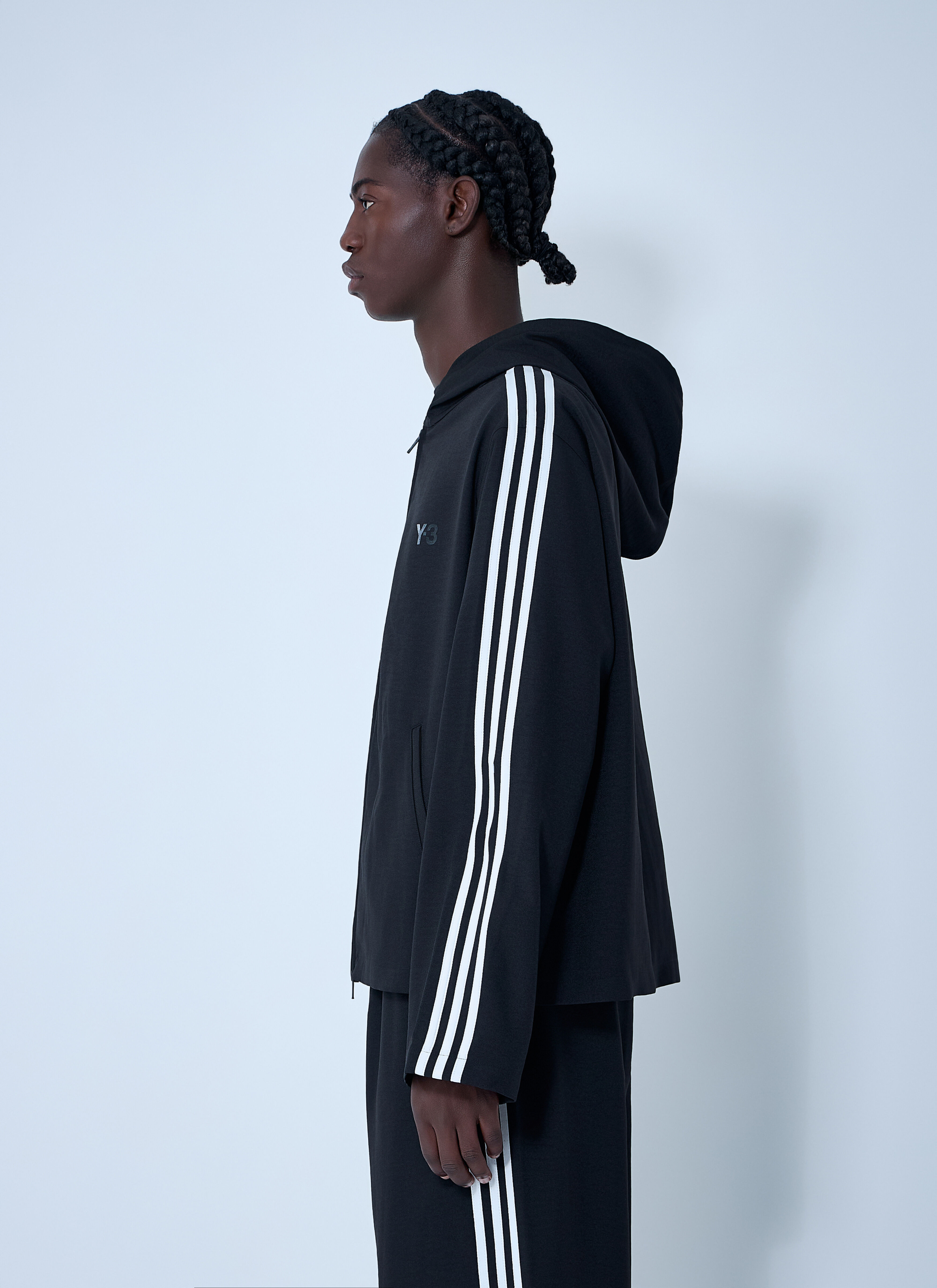 Hooded U Wire Motif Sweatshirt - 3