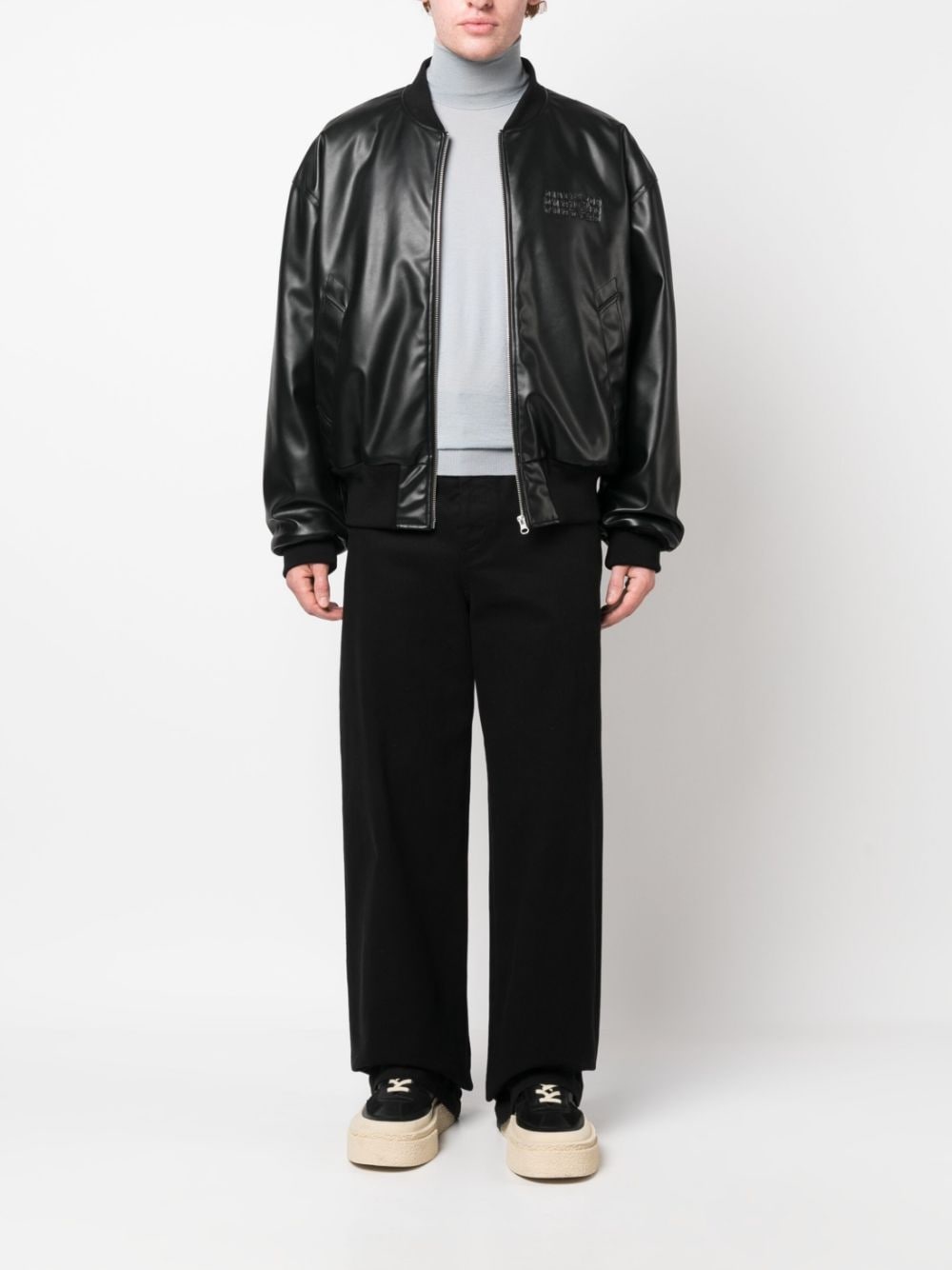 MM6 Maison Margiela Faux leather bomber jacket | tessabit