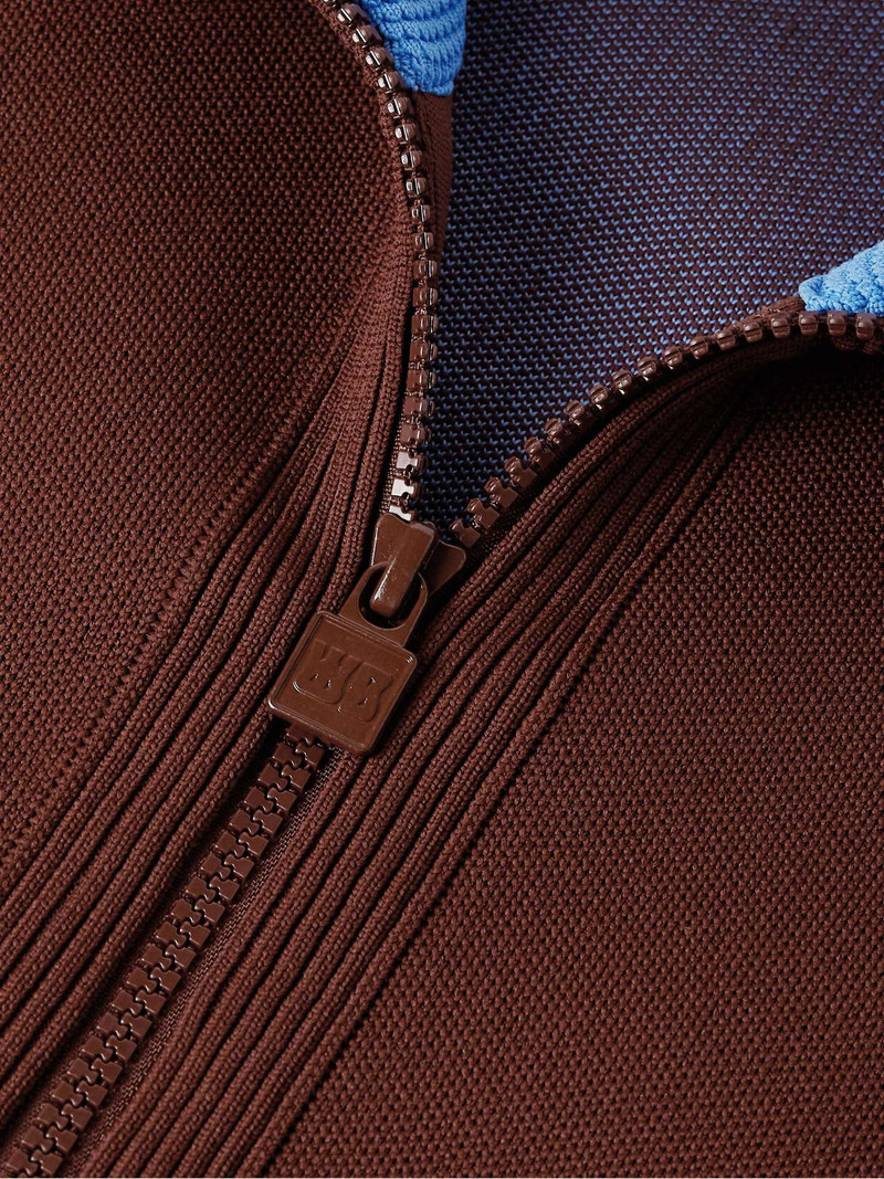 + Wales Bonner Logo-Embroidered Striped Recycled Knitted Track Jacket 5