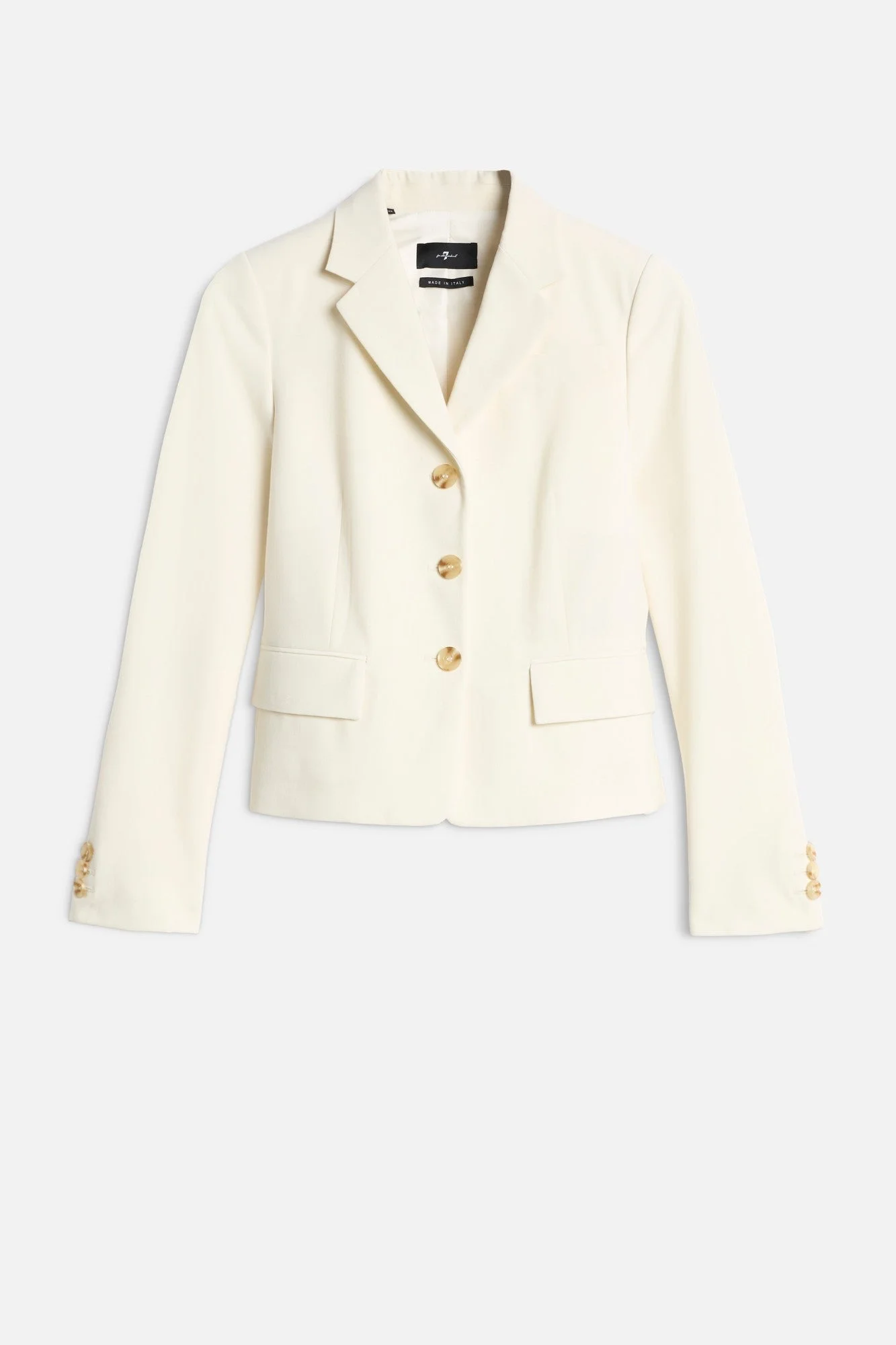 FITTED BLAZER in Wool Blend White - 1