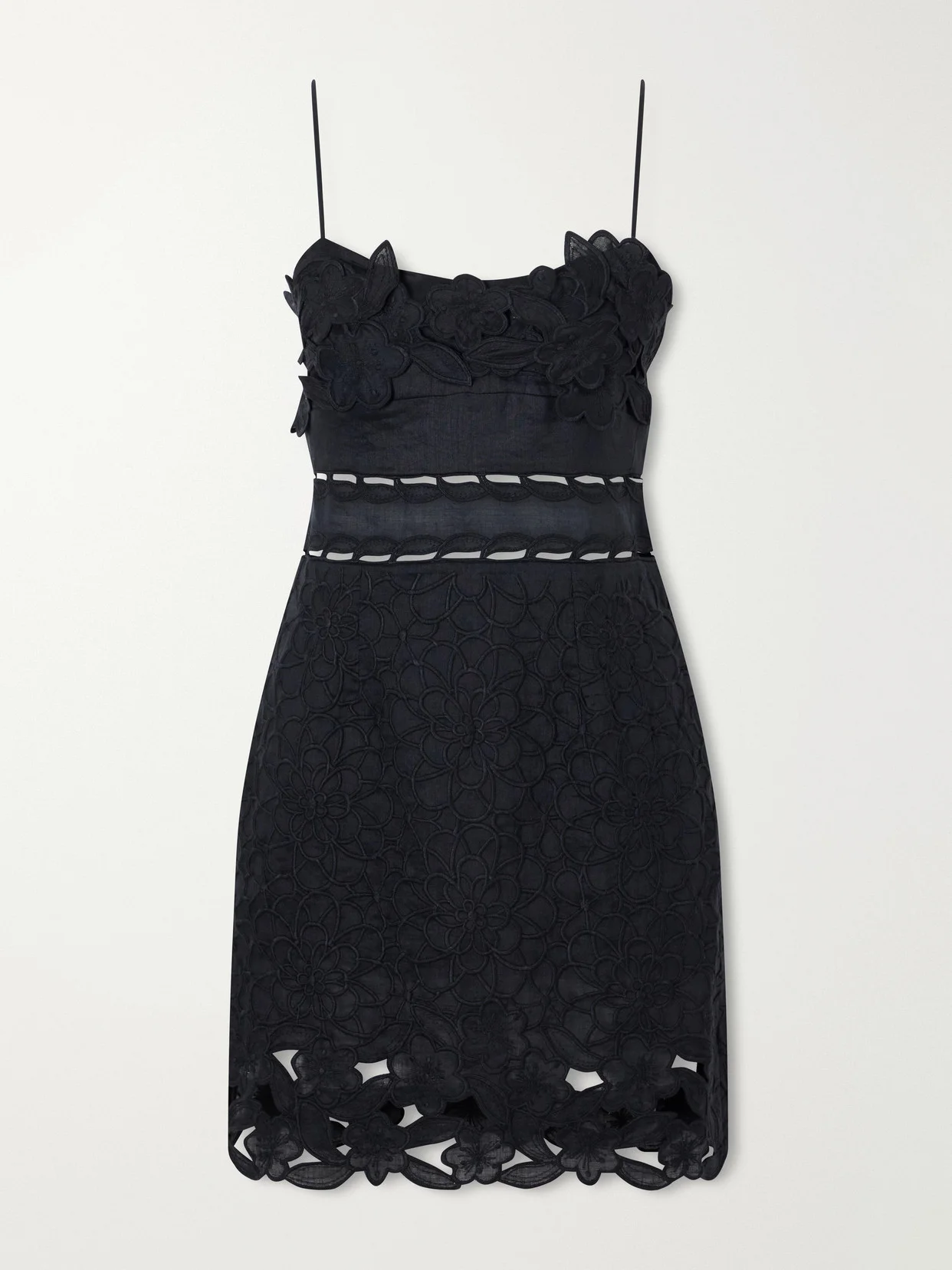 Reola Embroidered Ramie Mini Dress - 1