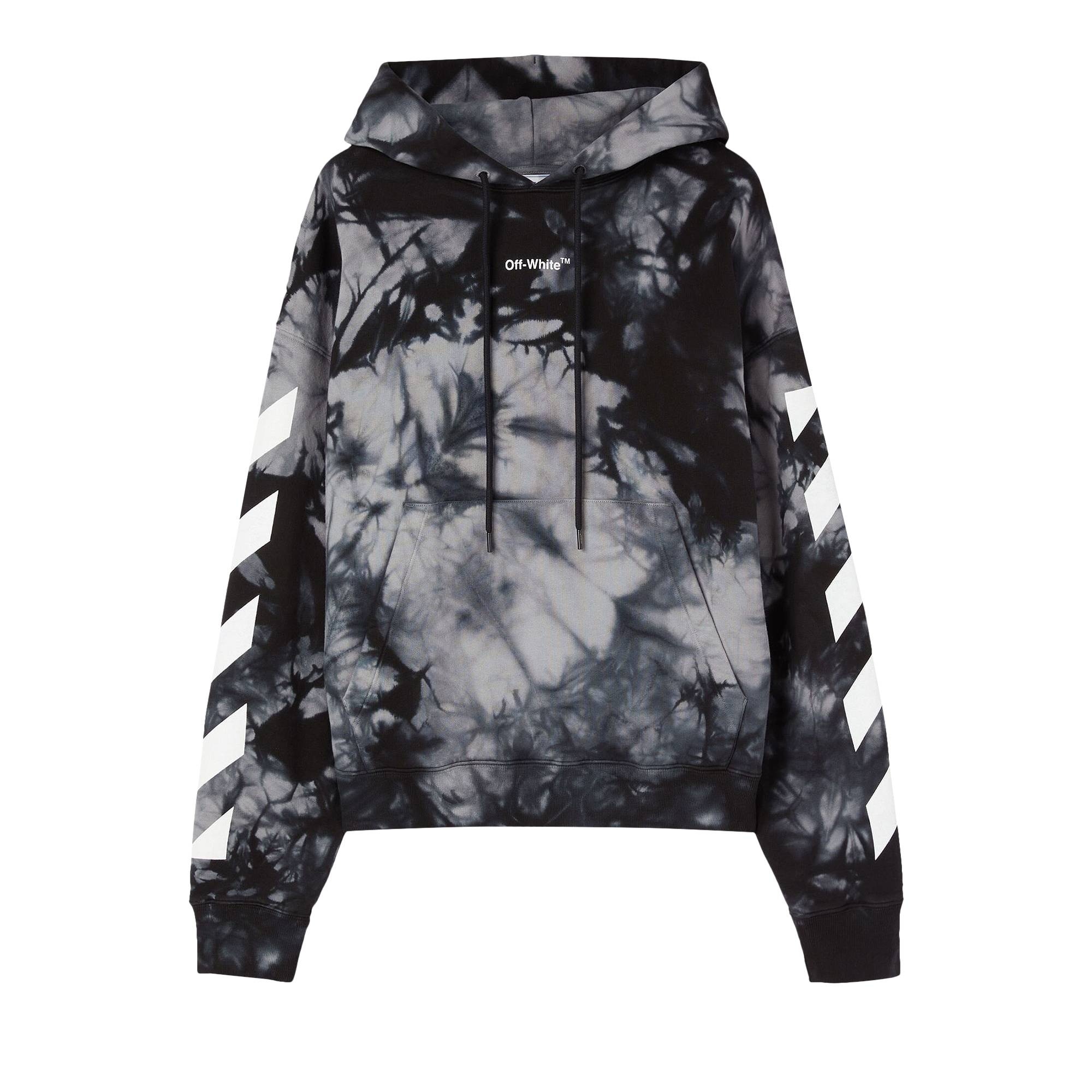 Off-White Diag Arrow Tie Dye Skate Hoodie 'Warm Grey' - 1