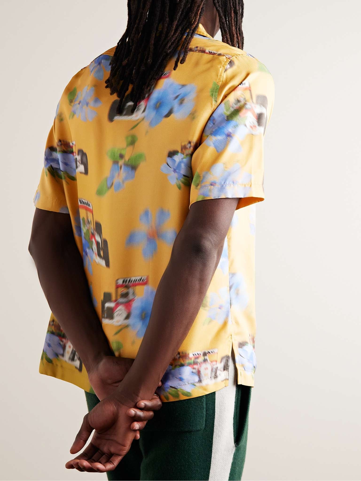 Loix Camp-Collar Printed Silk Shirt - 4