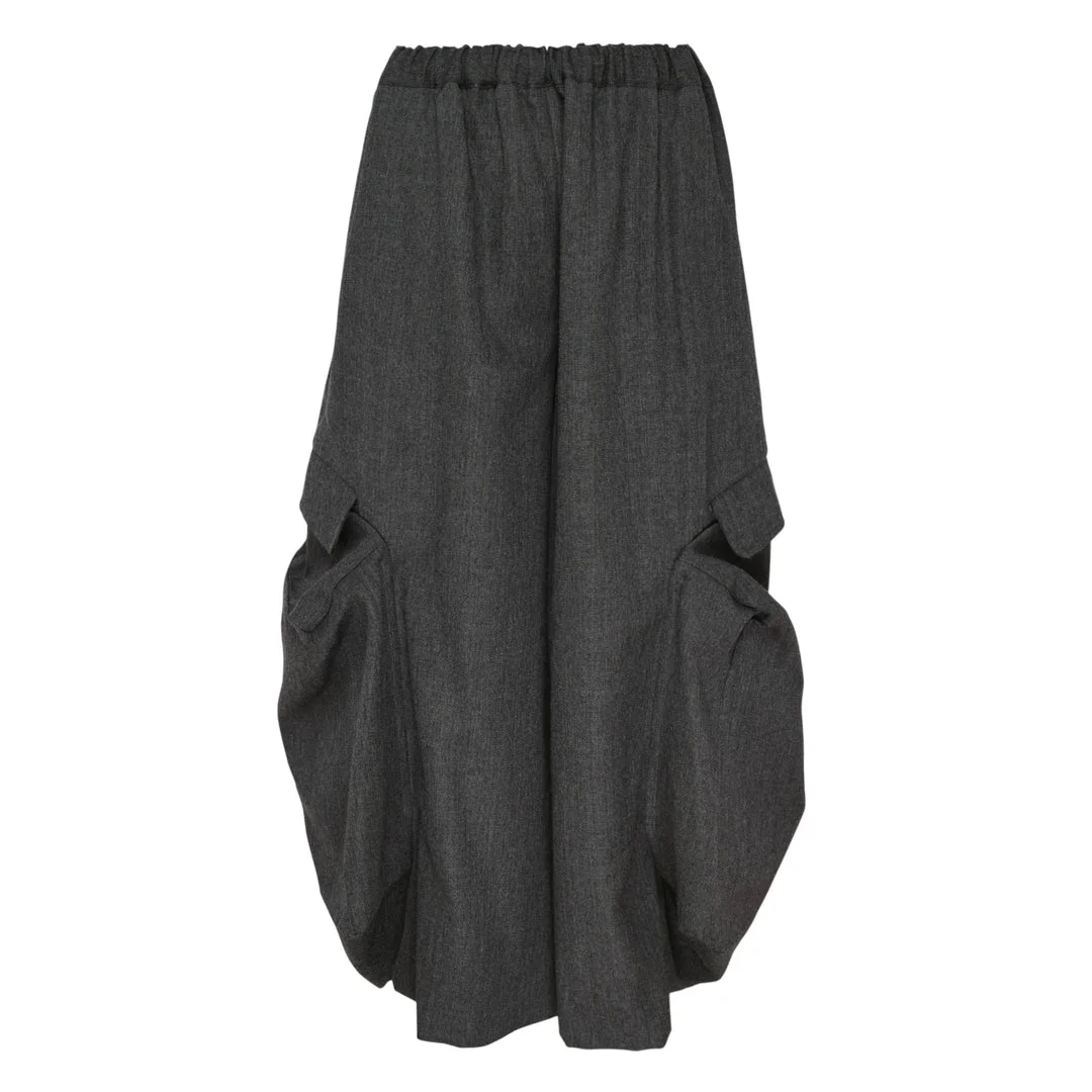 Wide-Leg Drawstring Cargo Pants - 1
