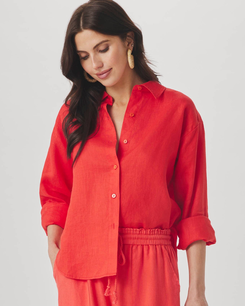 Splendid Stella Linen Button Down outlook