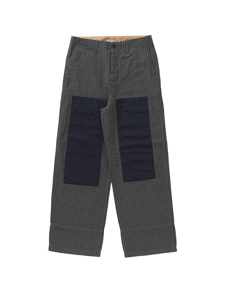 EX WIDE CHINO PANTS STRIPE NAVY - 1