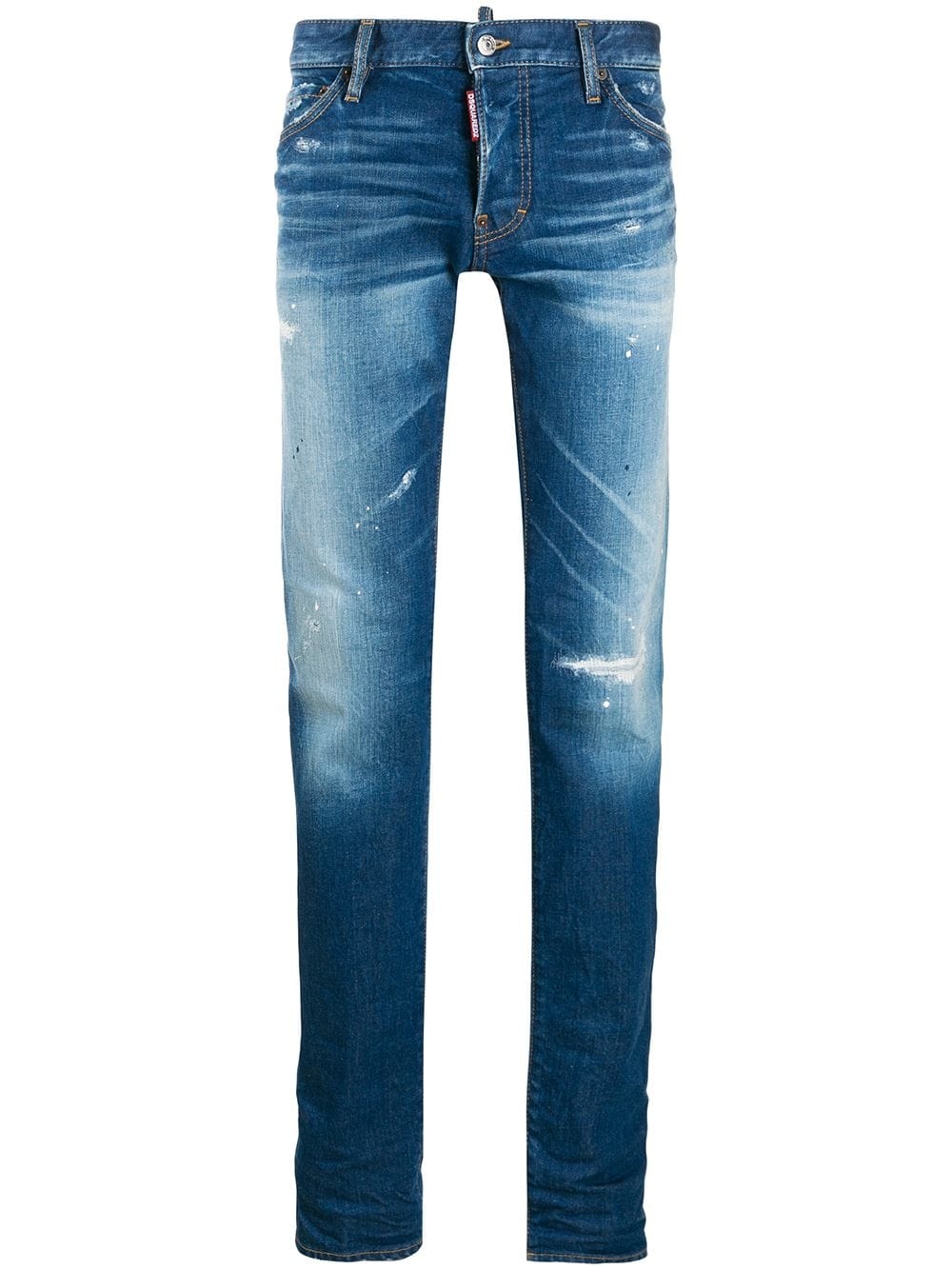 distressed stonewashed jeans - 1