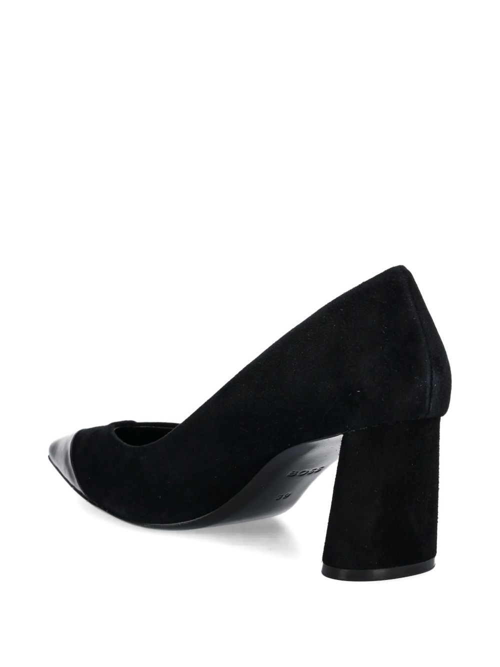 suede leather-toe pumps - 4