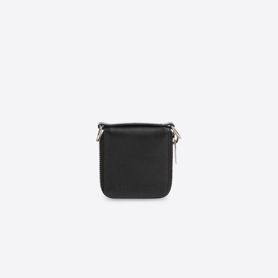 Men's Bondage Zip Around Square Wallet in Black - 1