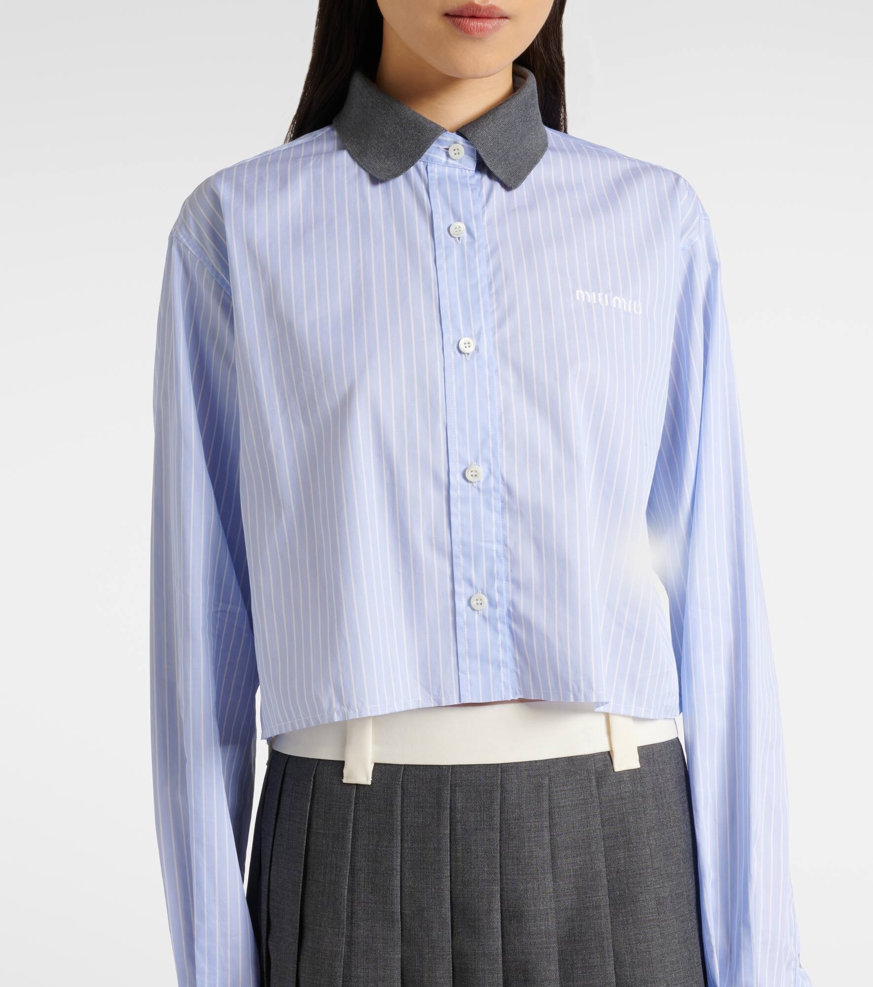 Cropped cotton shirt - 6