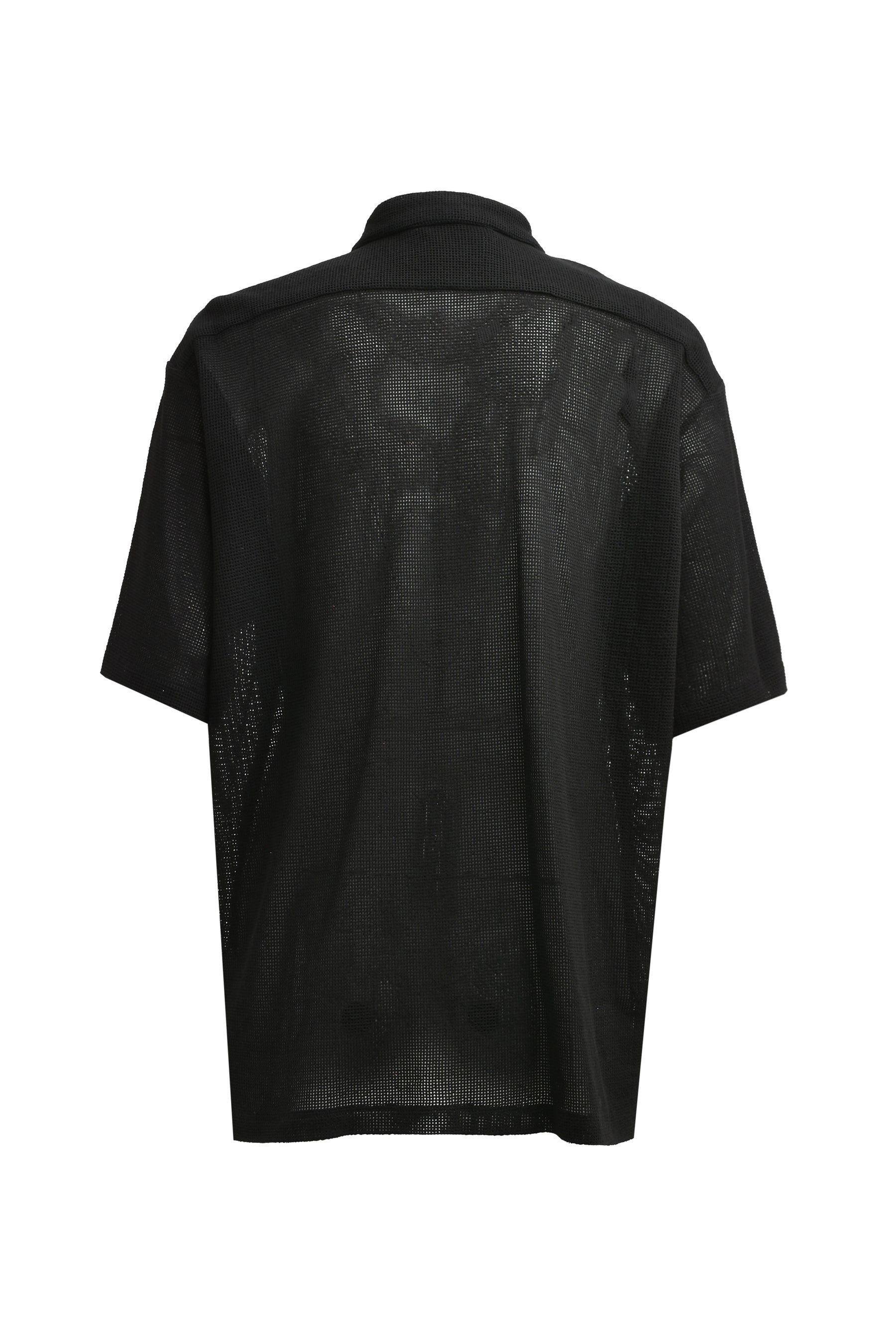 COTTON MESH SHORT SLEEVES SHIRT / BLK - 2