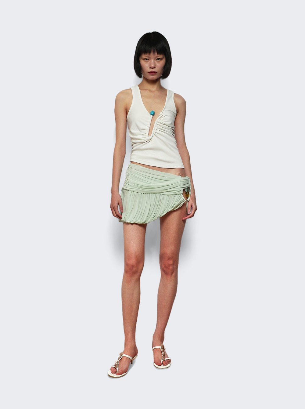 Beach Glass Bubble Mini Skirt Mint - 5