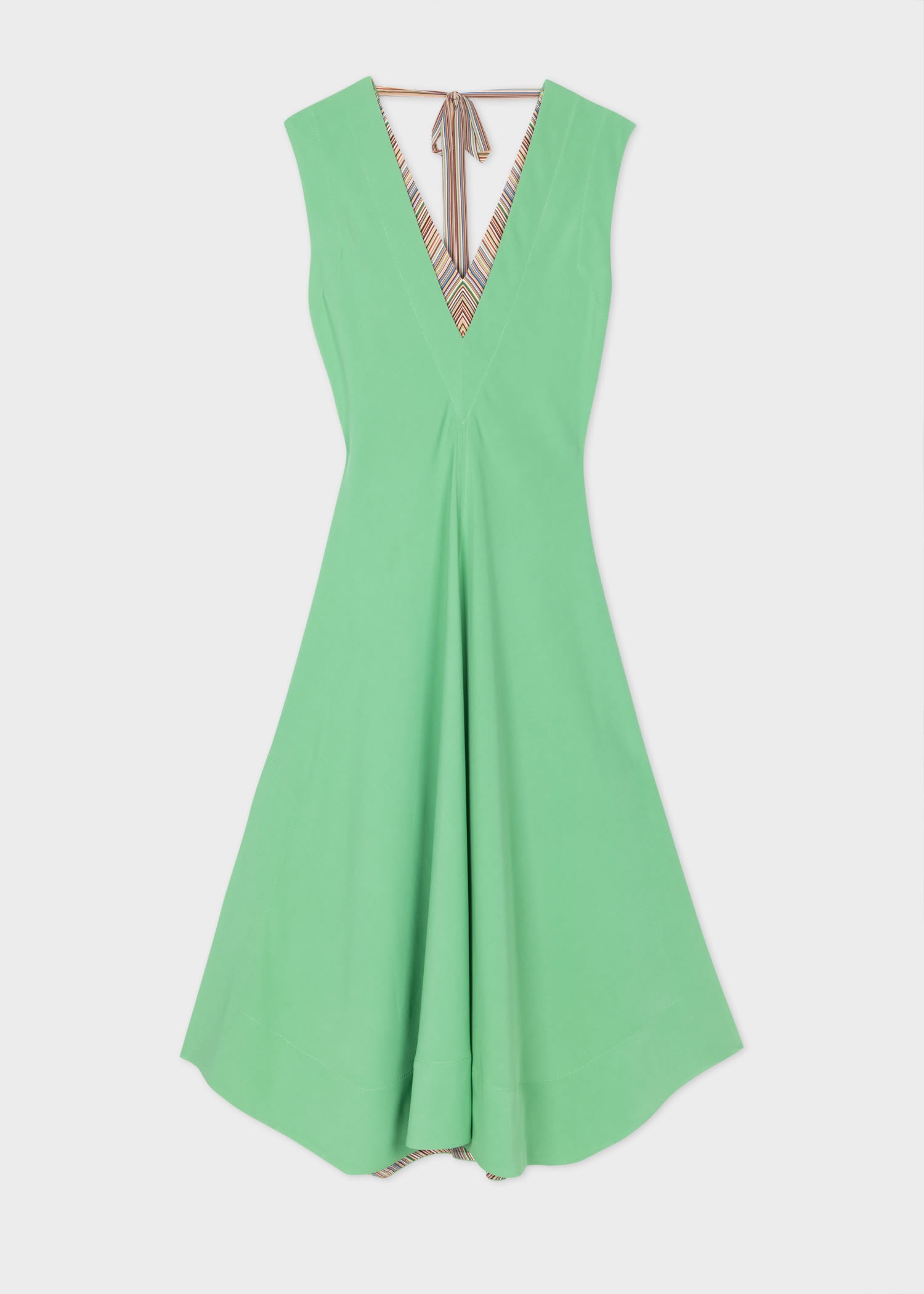 Green 'Signature Stripe' Midi Dress - 1