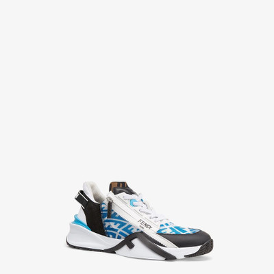 FENDI Blue technical nylon low tops outlook