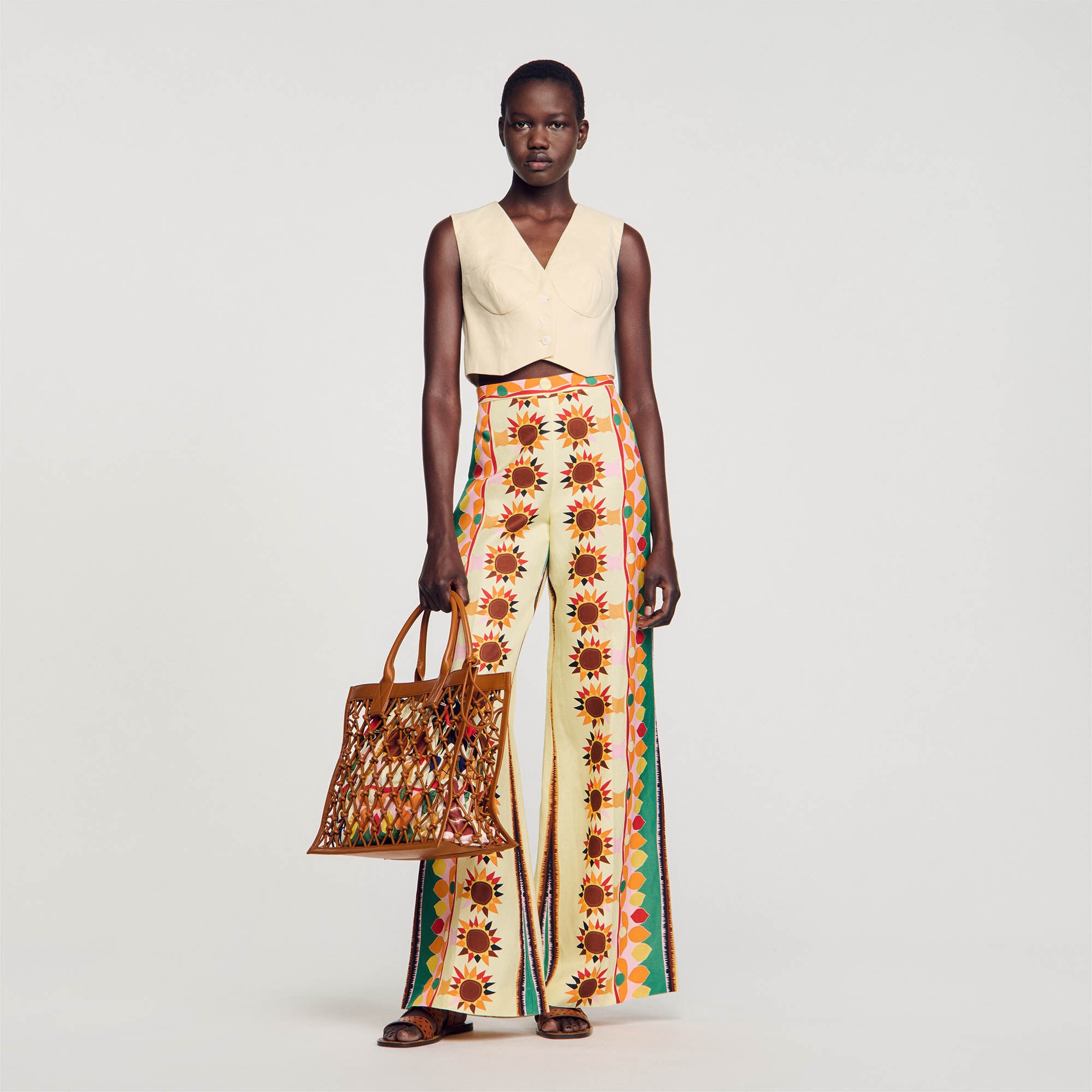 PRINTED FLARED TROUSERS - 2