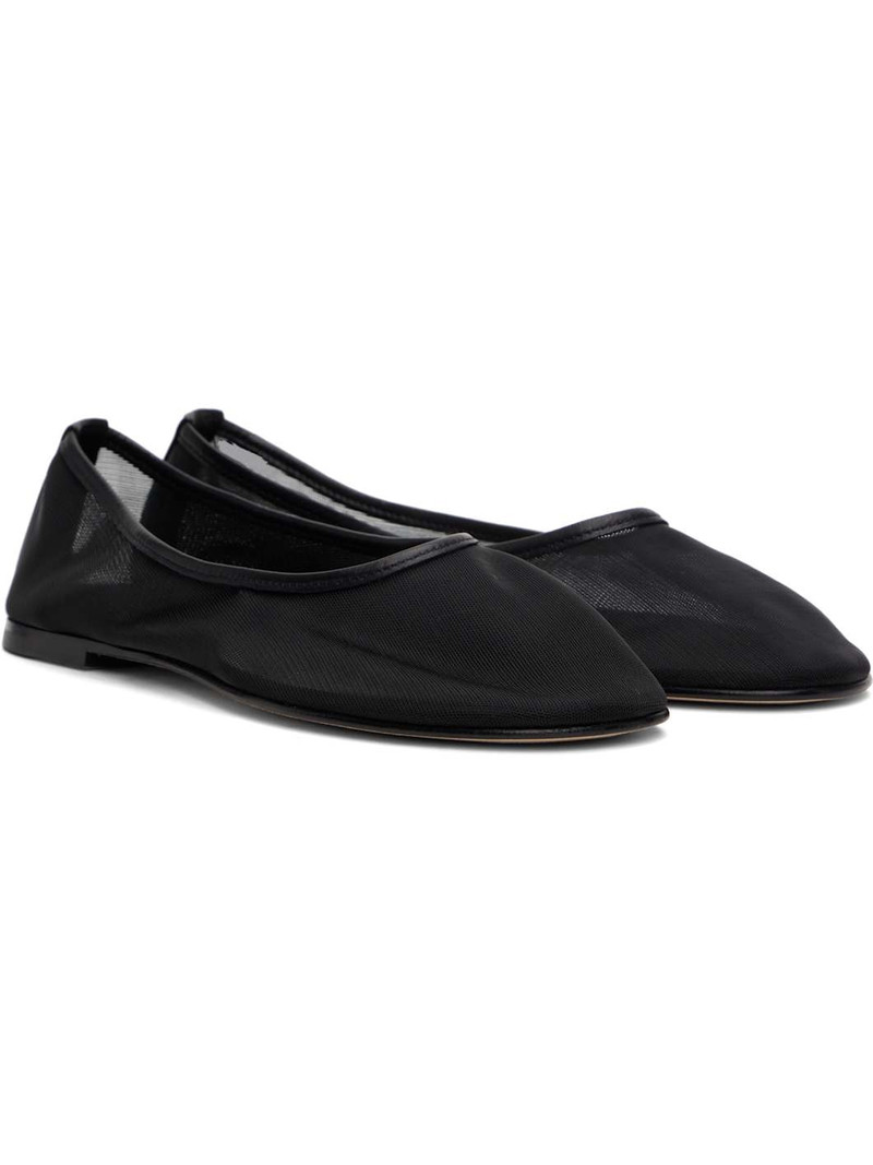 Black Balla Mesh Ballerina Flats 4