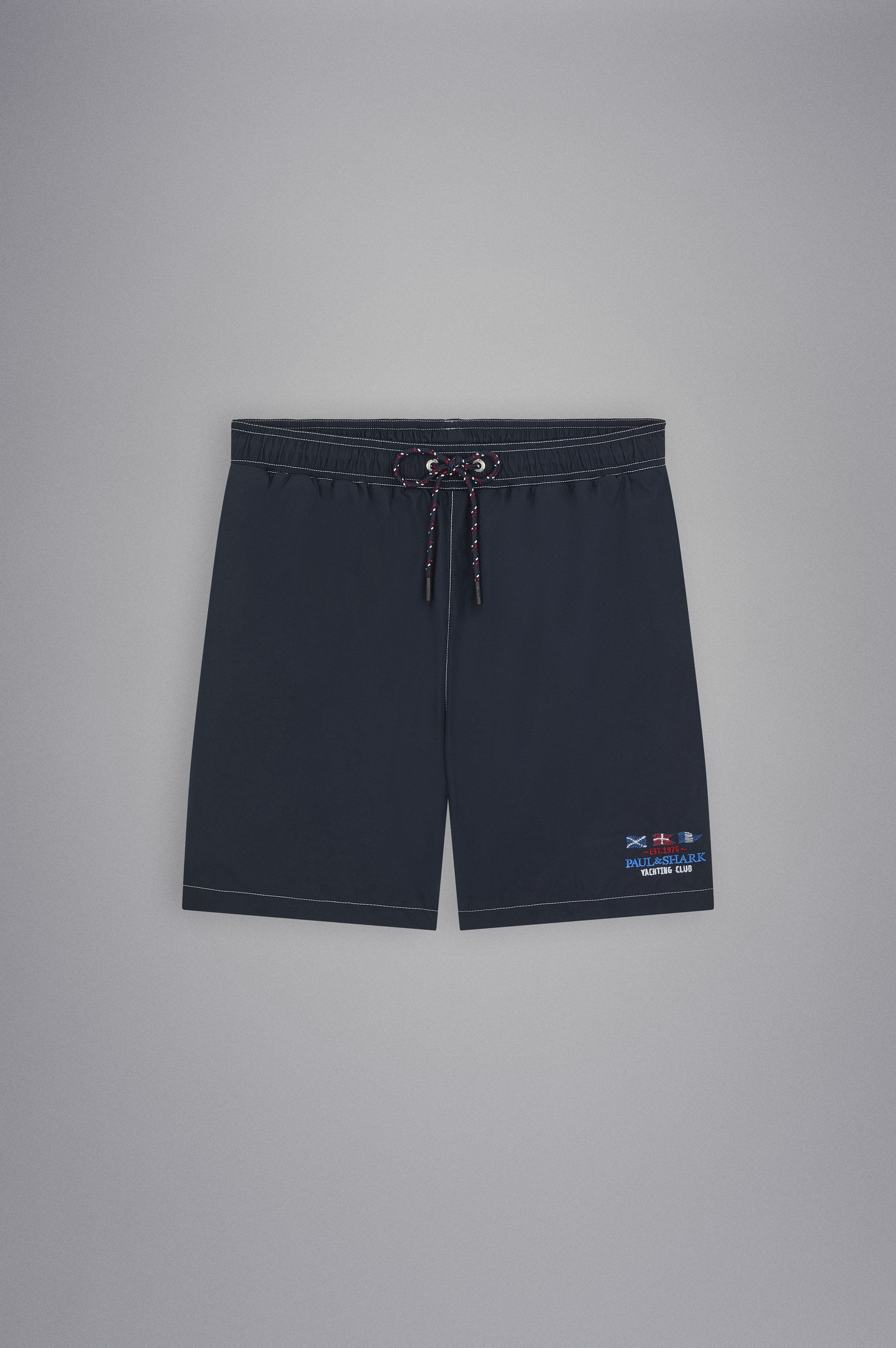SWIM SHORTS WITH NAUTICAL EMBROIDERY - 1