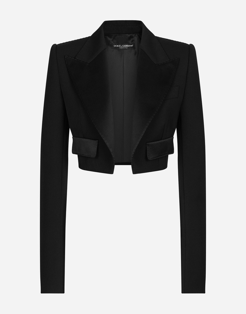 Wool gabardine Spencer tuxedo jacket 1