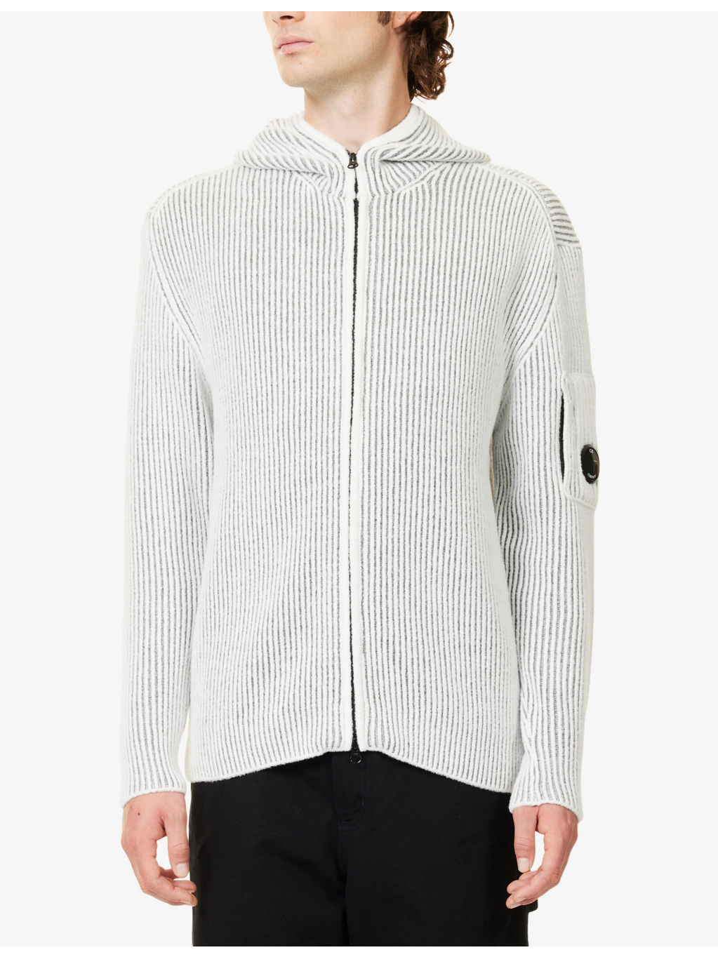Contrast Hooded Knitted Fleece Hoody - 3
