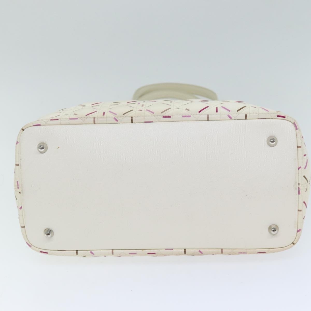 DIOR Lady Dior Canage Tote Bag Coated Canvas White - 9