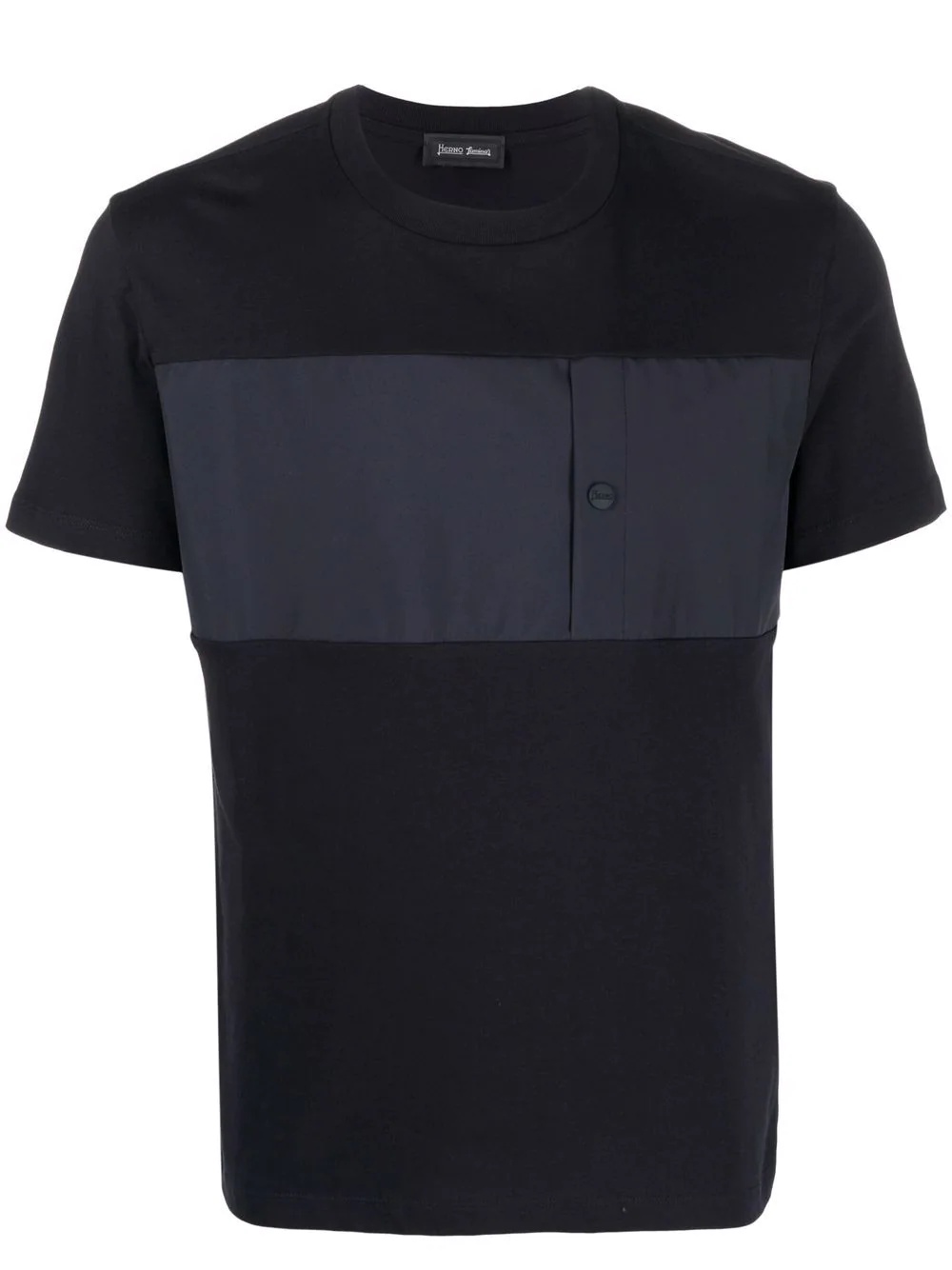 panelled short-sleeved T-shirt - 1